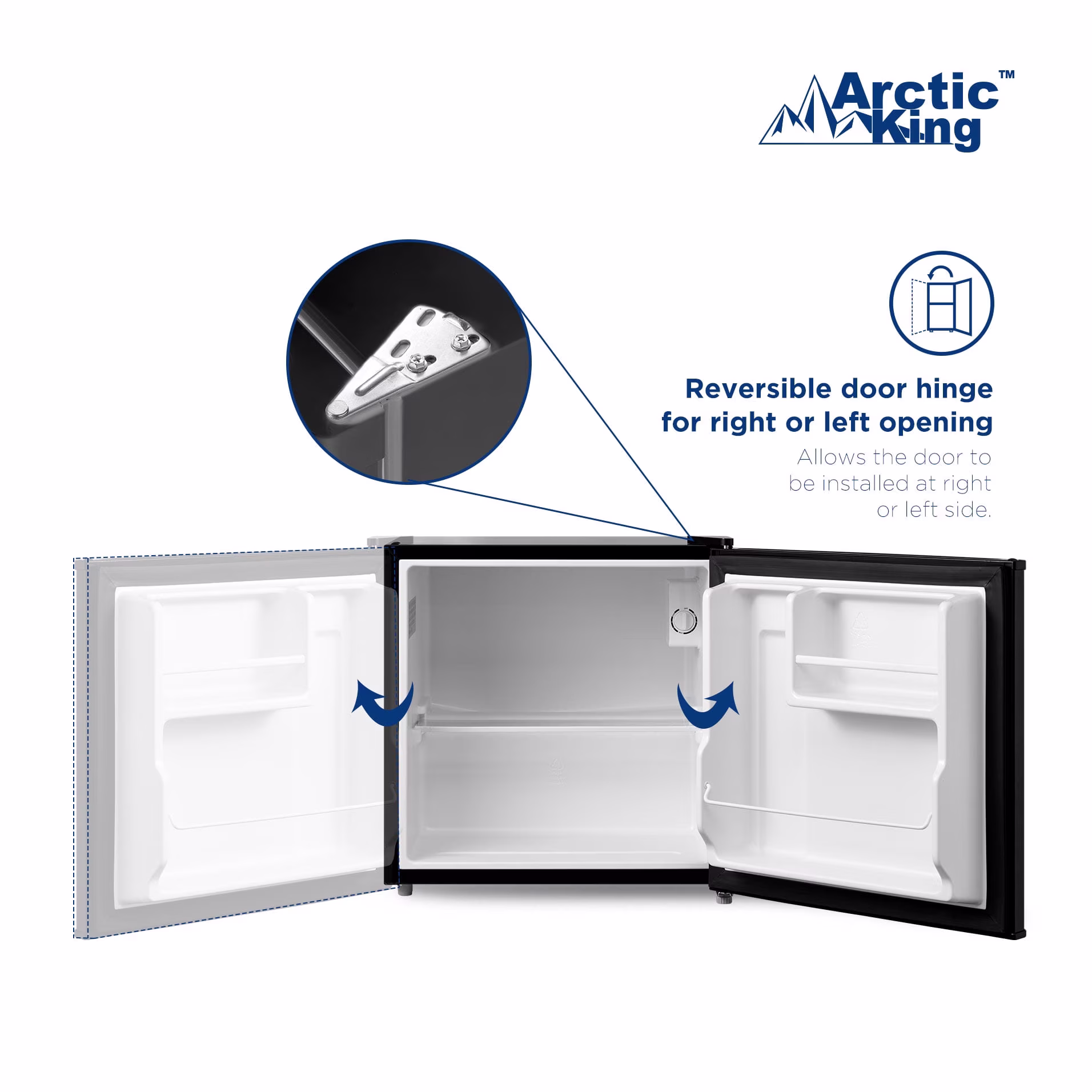 Arctic King 1.7 Cu Ft Compact Refrigerator, Black – Energy Star Mini Fridge for Dorm, Office, Bedroom - Image 4