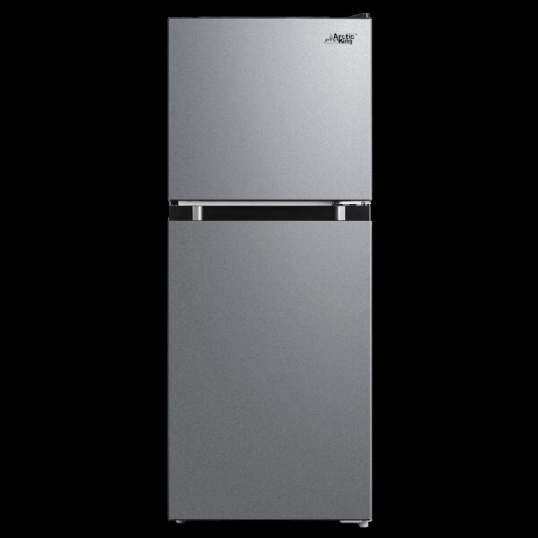 Arctic King 4.5 Cu Ft Two-Door Compact Refrigerator, Stainless Steel Look
