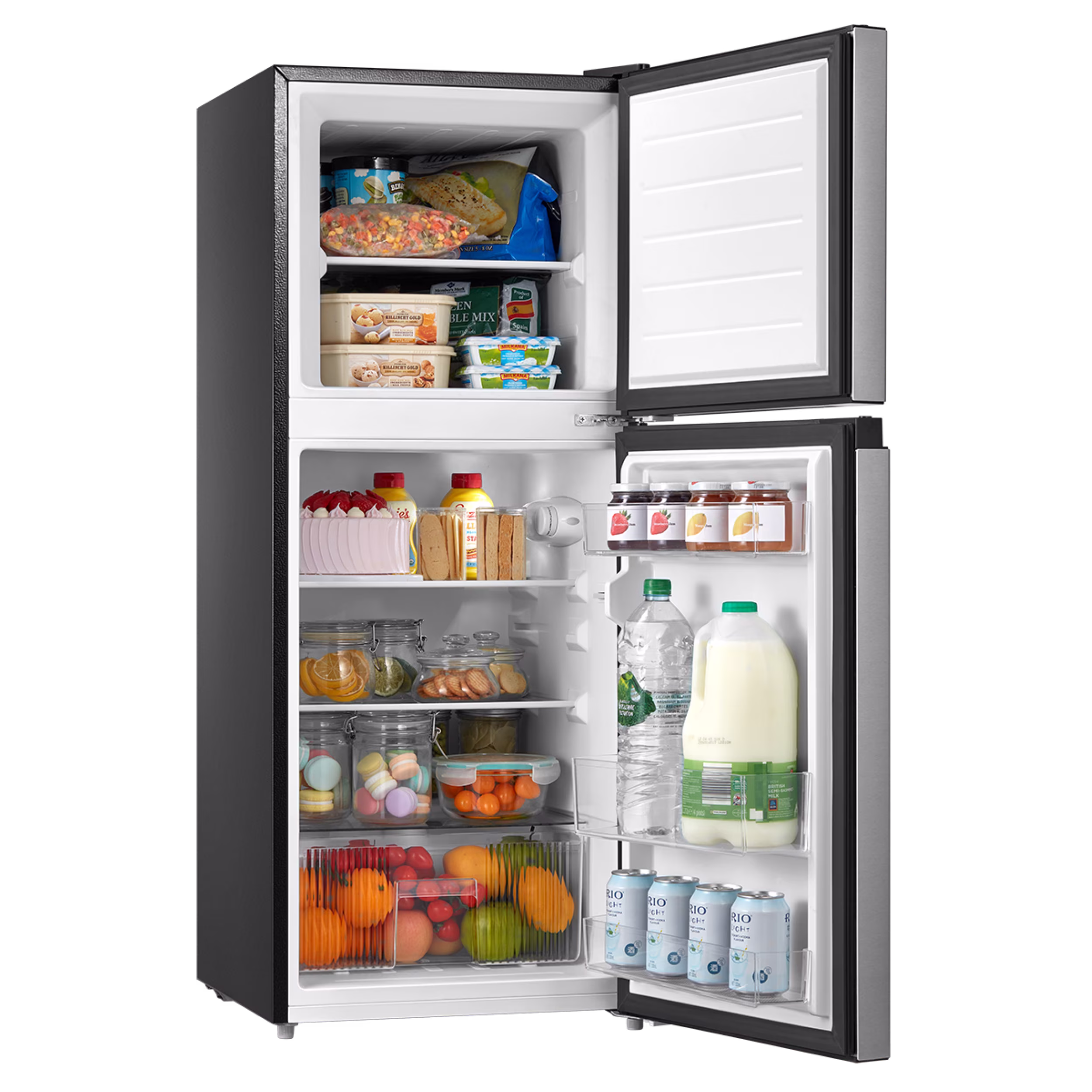 Arctic King 4.5 Cu Ft Two-Door Compact Refrigerator, Stainless Steel Look - Image 3