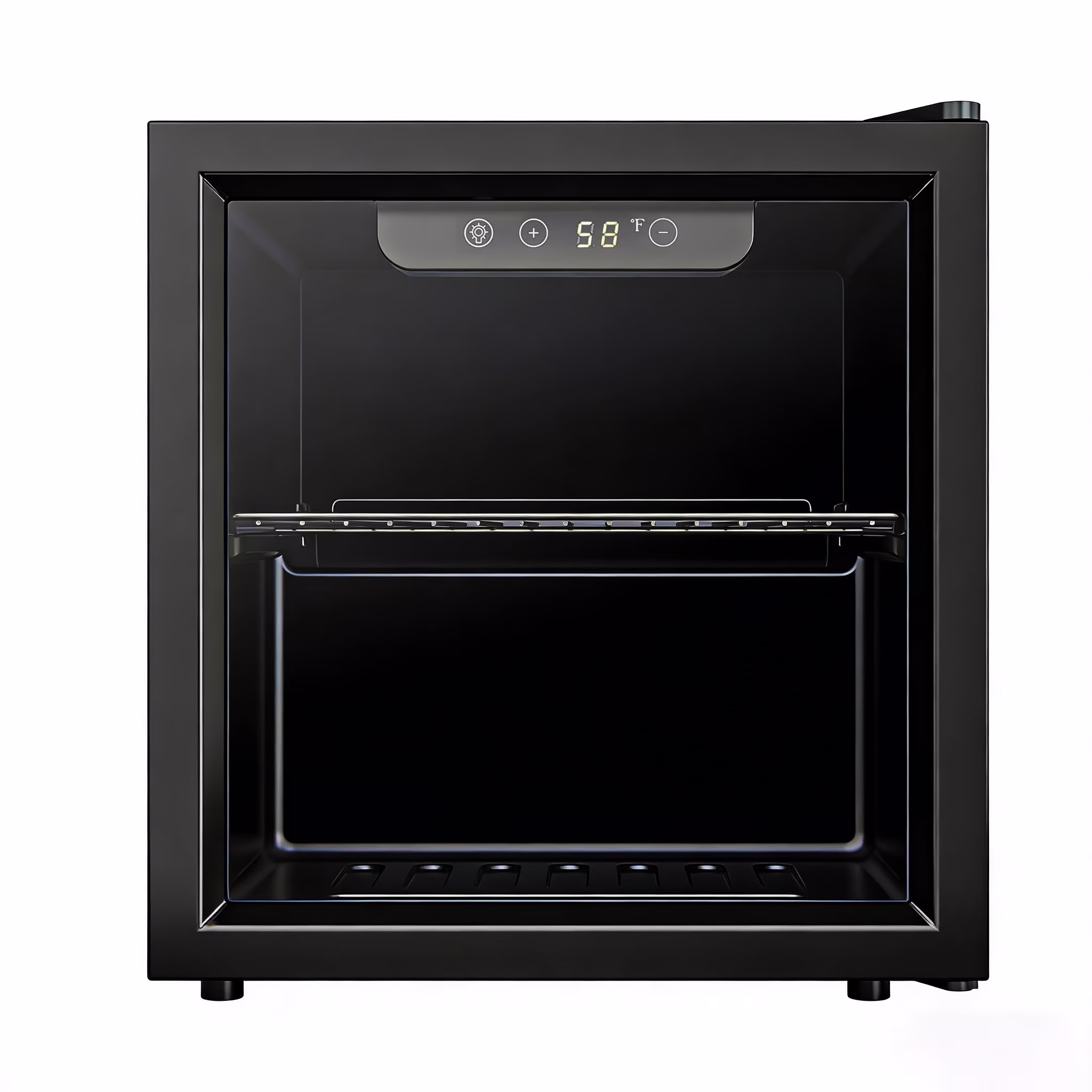 Auseo 1.3 Cu.ft. Mini Beverage Refrigerator Cooler - 55 Can &12 Bottle Mini Fridge with Double Glass Door, for Home/Bar/Office, Electronic Touch Control - Image 3