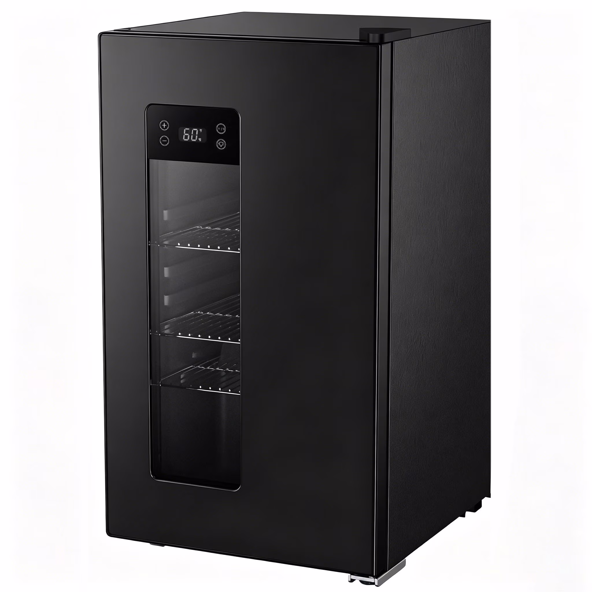 Auseo 130 Can Beverage Refrigerator,Compact Mini Fridge with Glass Door, 21-50°F Temp Control,Beer Cooler for Bedroom/Dorm/Office, Black - Image 2