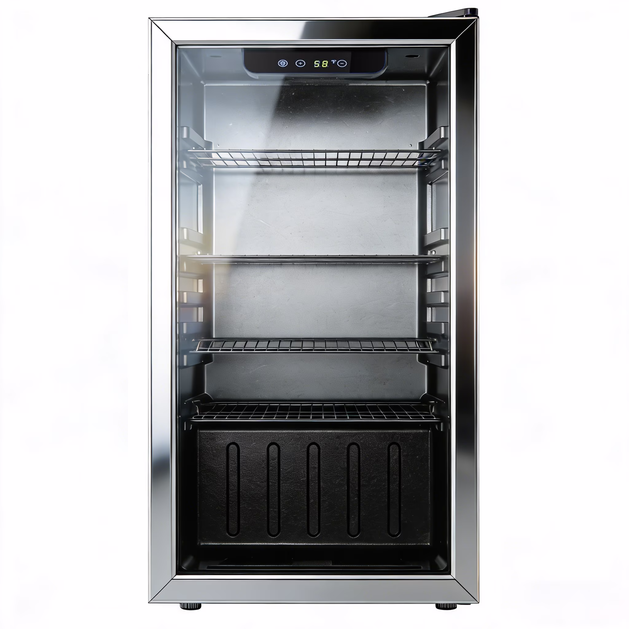 Auseo 3.2 Cu.ft Beverage Refrigerator, 120 Can Mini Fridge with Glass Door, Wine Cooler for Bar/Office/Home - Image 2