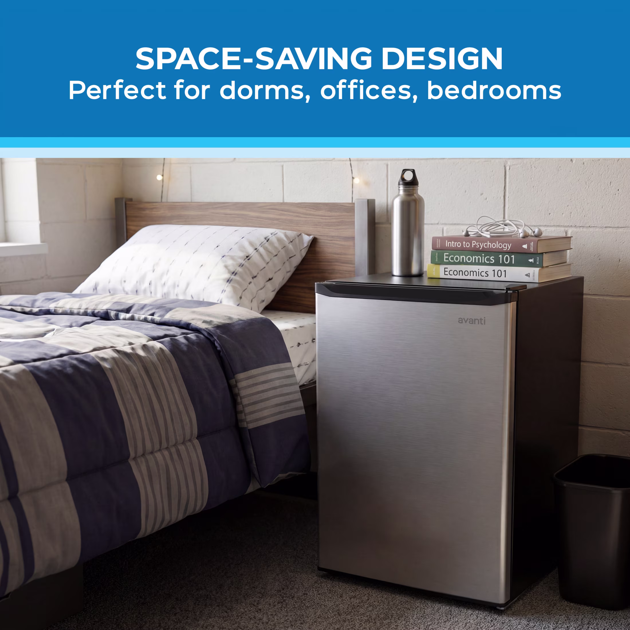Avanti 2.6 Cu. Ft. Compact Refrigerator with Auto-Defrost, in Stainless (AVAR26F3S) - Image 4