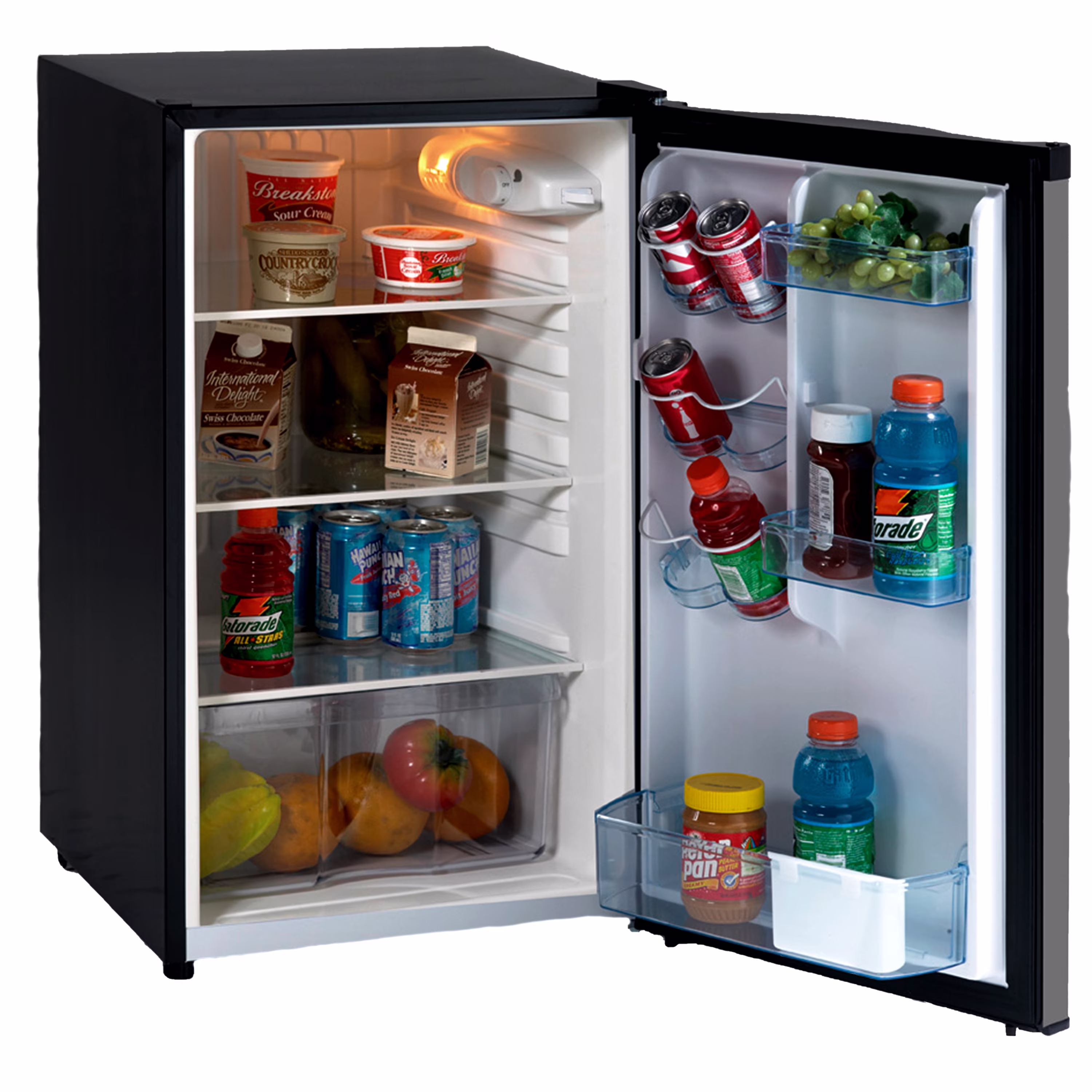 Avanti Products Compact Refrigerator AR4456SS - 4.4 Cu Ft, Black/Stainless Steel - Image 2
