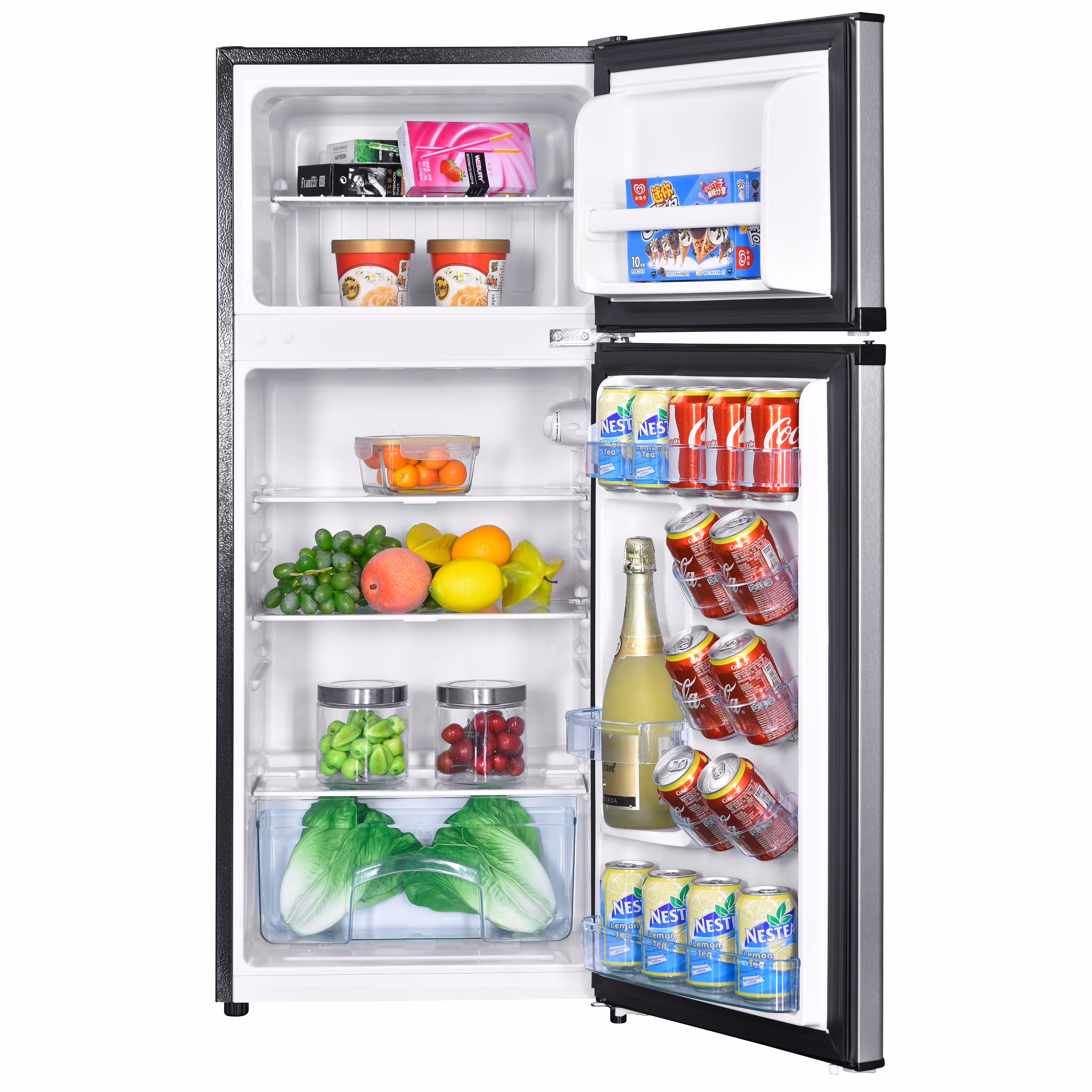 Avanti RA45B3S 4.5 Cu. Ft. Stainless Top Freezer Compact Refrigerator - Image 4
