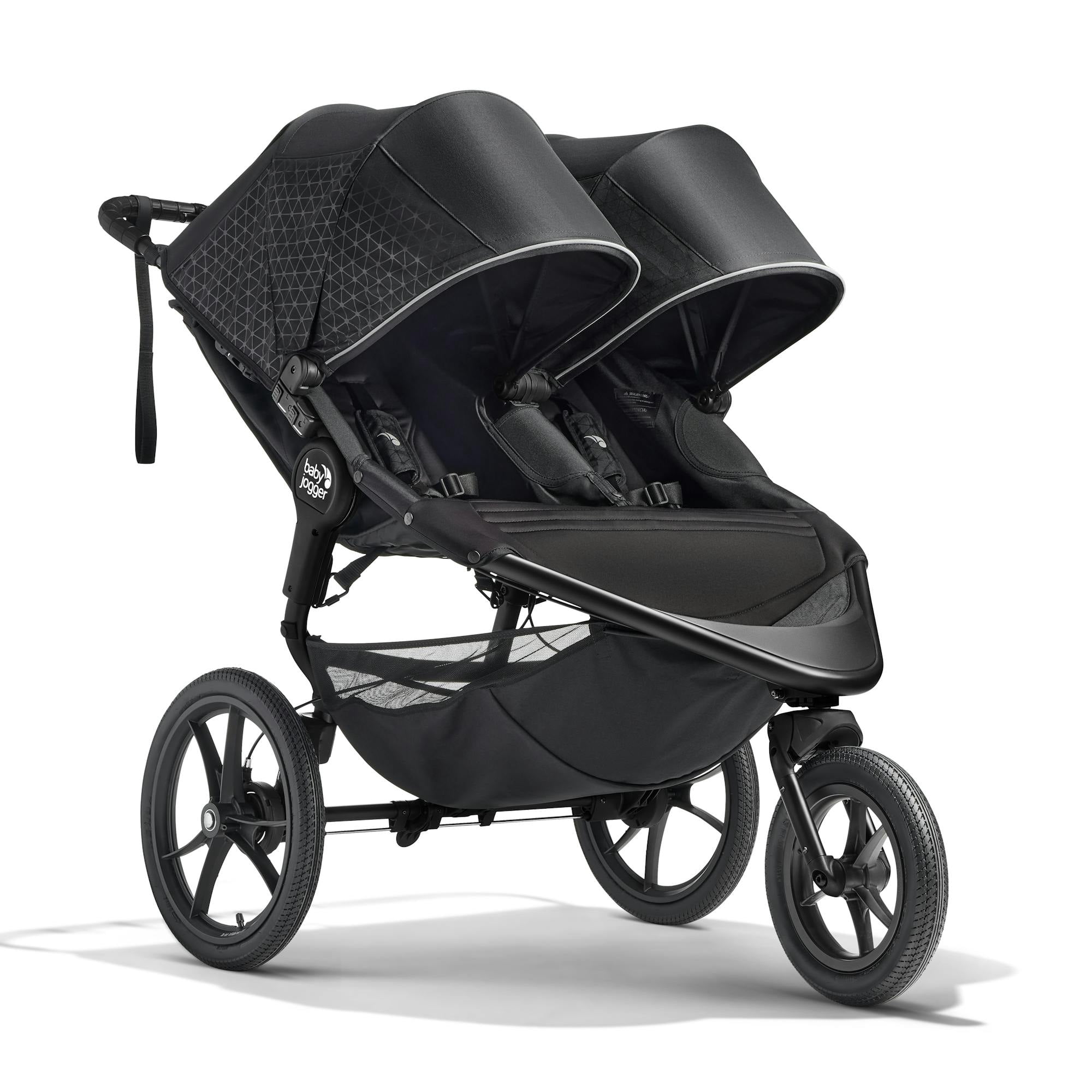 Baby Jogger Summit X3 Double Jogging Stroller, Midnight Black