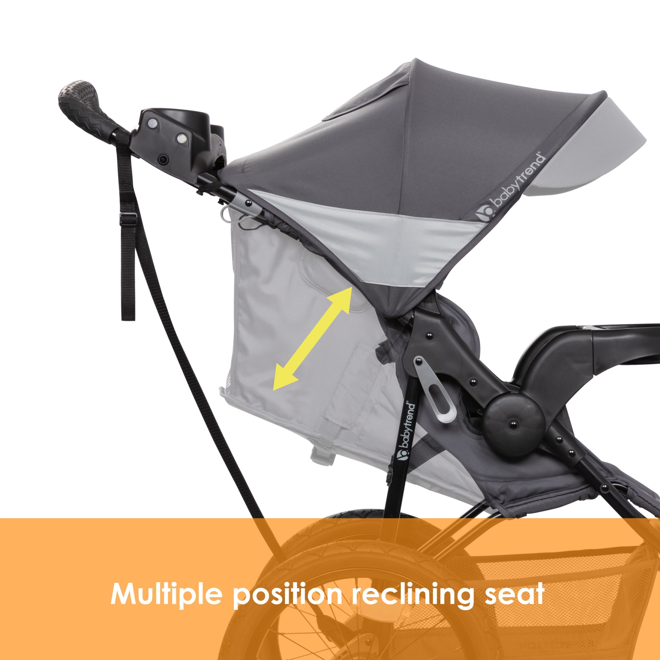 Baby Trend Expedition Zero Flat Jogging Stroller with LED Lights, Dash Grey - Image 3