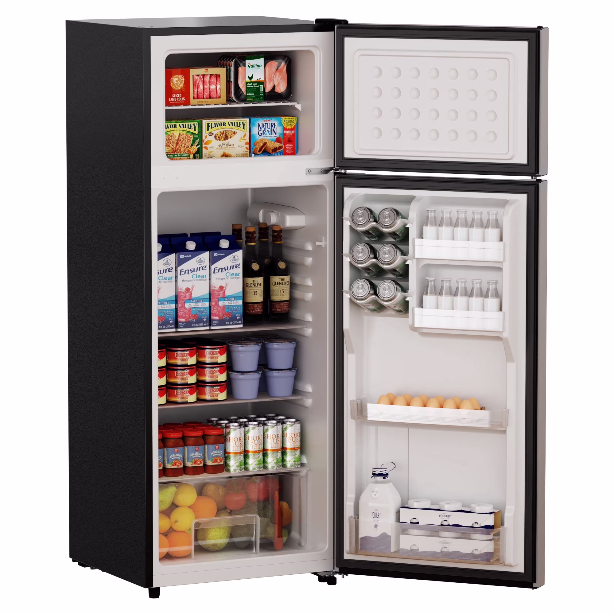 BANGSON 7.7 Cu.ft Top Freezer Refrigerator for Apartments, Energy Saving, Adjustable Thermostat, Large Capacity, Low Noise, Silver