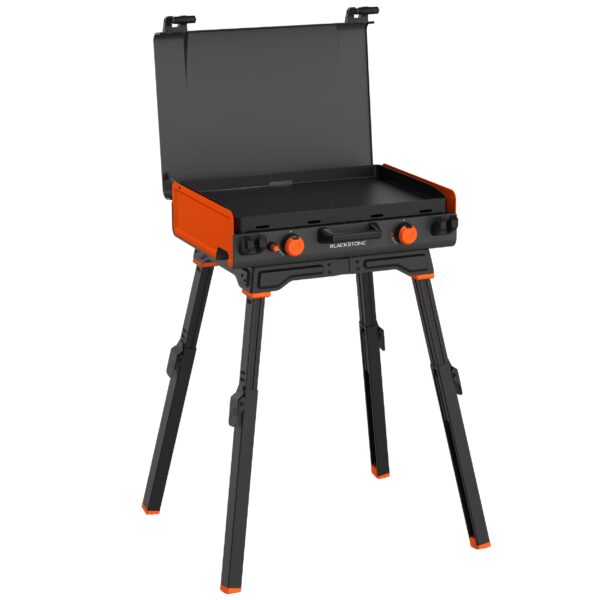 Blackstone Adventure Ready 20”x14” 2-Burner Propane Camping Griddle and Griddle Leg Kit Bundle
