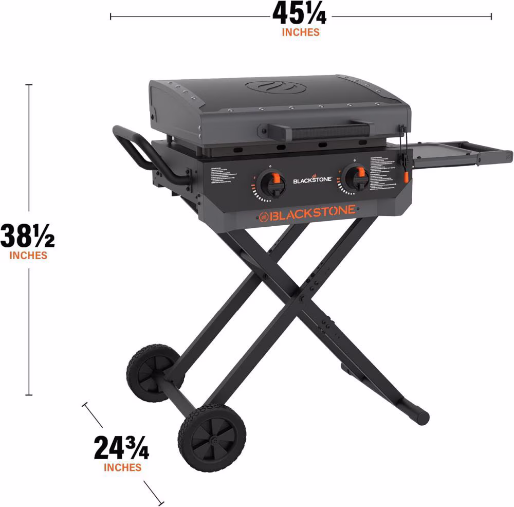 Blackstone Culinary 22 Inch 2 Burner Liquid Propane Griddle With Flex-Fold Legs - Image 3