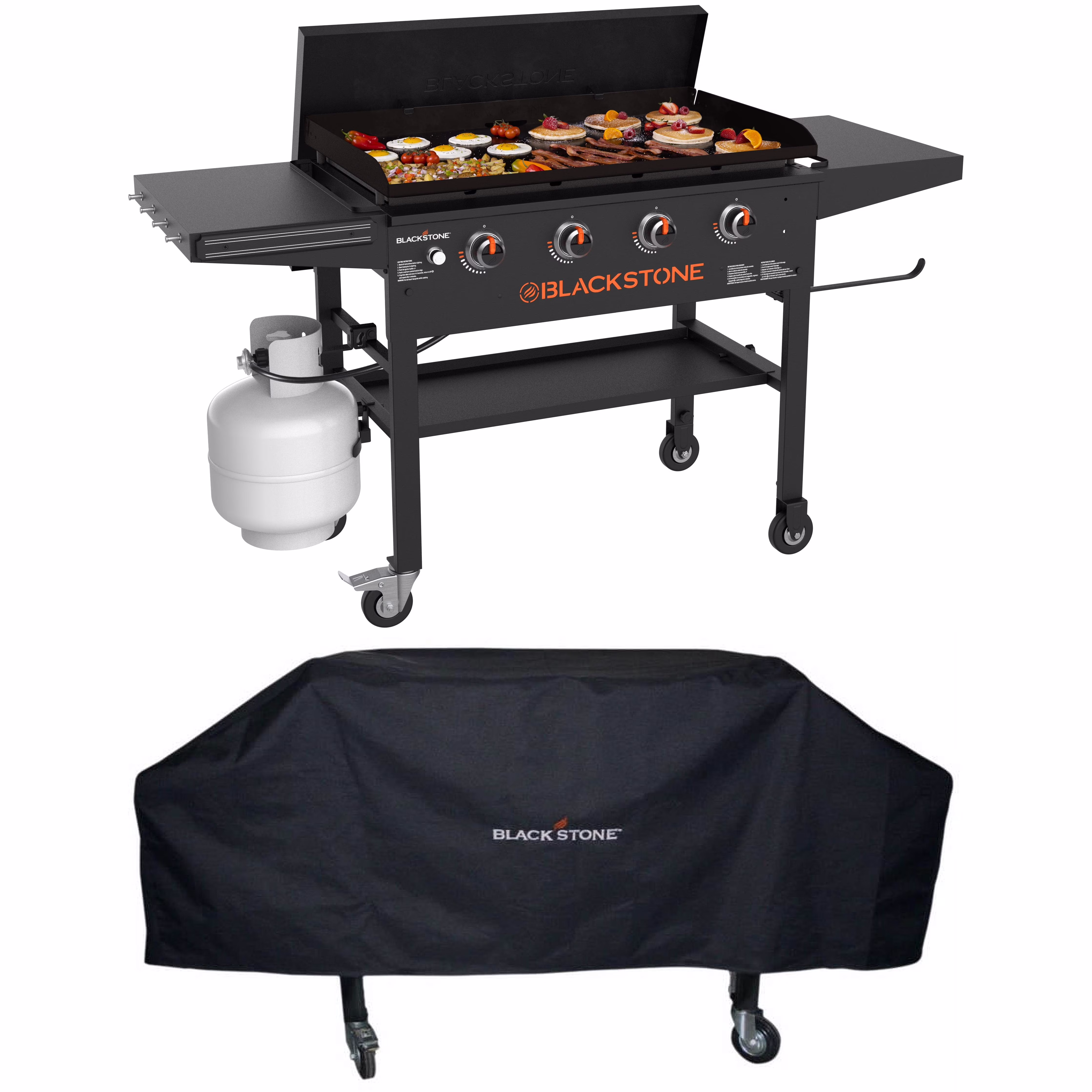 Blackstone Original 4-Burner 36" Propane Omnivore Griddle With Protective Soft Cover