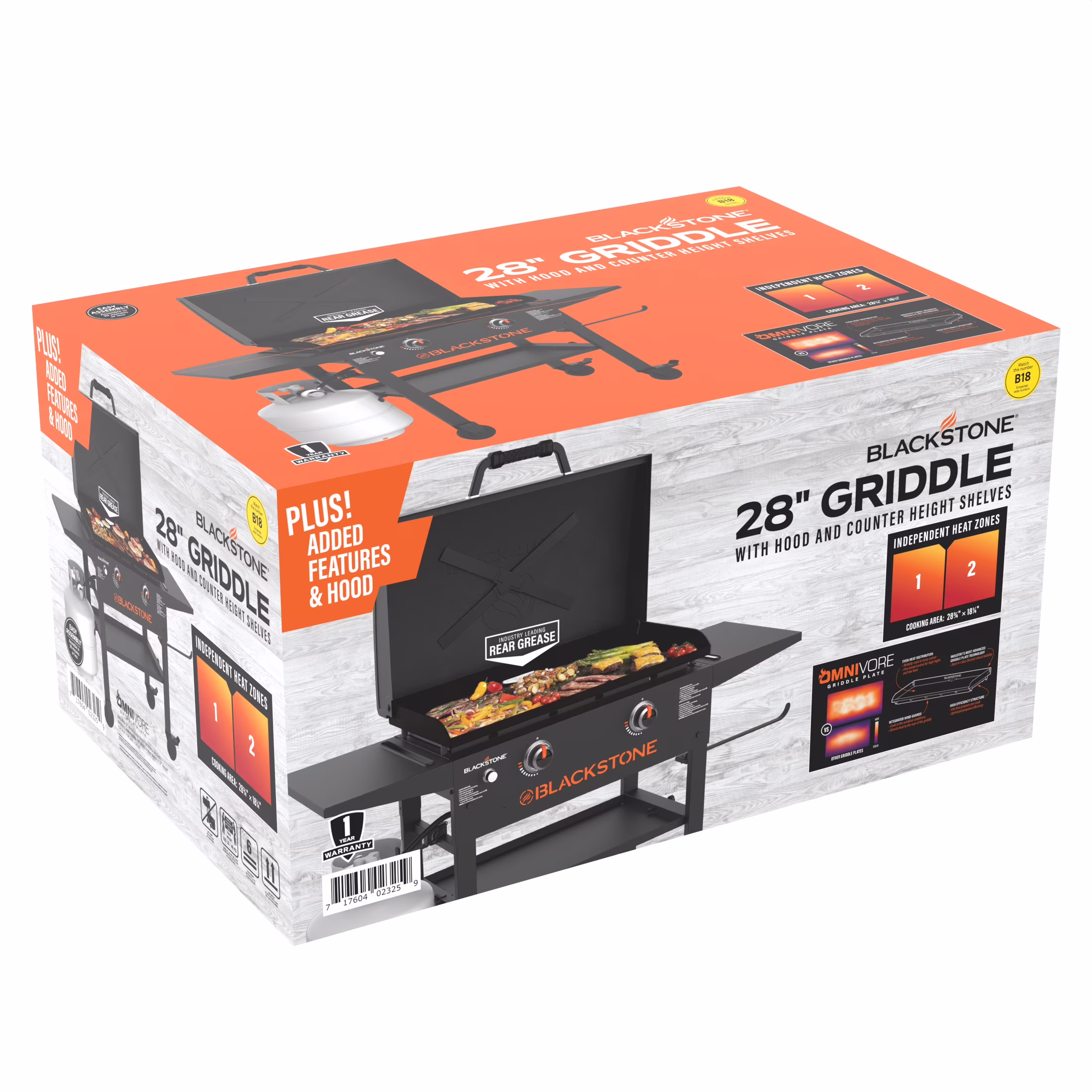 Blackstone Original Outdoor Griddle, 28 Inch 2-Burner Flat Top Grill with Hood, Black - Image 3