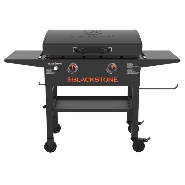 Blackstone Original Outdoor Griddle, 28 Inch 2-Burner Flat Top Grill with Hood, Black