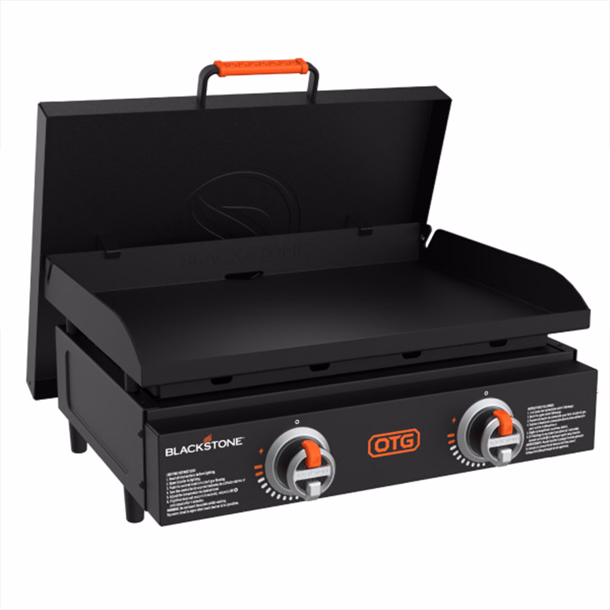 Blackstone OTG 22" Tabletop Griddle with Hard Cover, Dual Heating Zones & Piezo Ignition