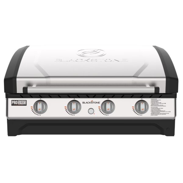Blackstone Pro Series Outdoor Griddle, 36 Inch 4-Burner Drop-in Flat Top Grill with Hood, Stainless Steel