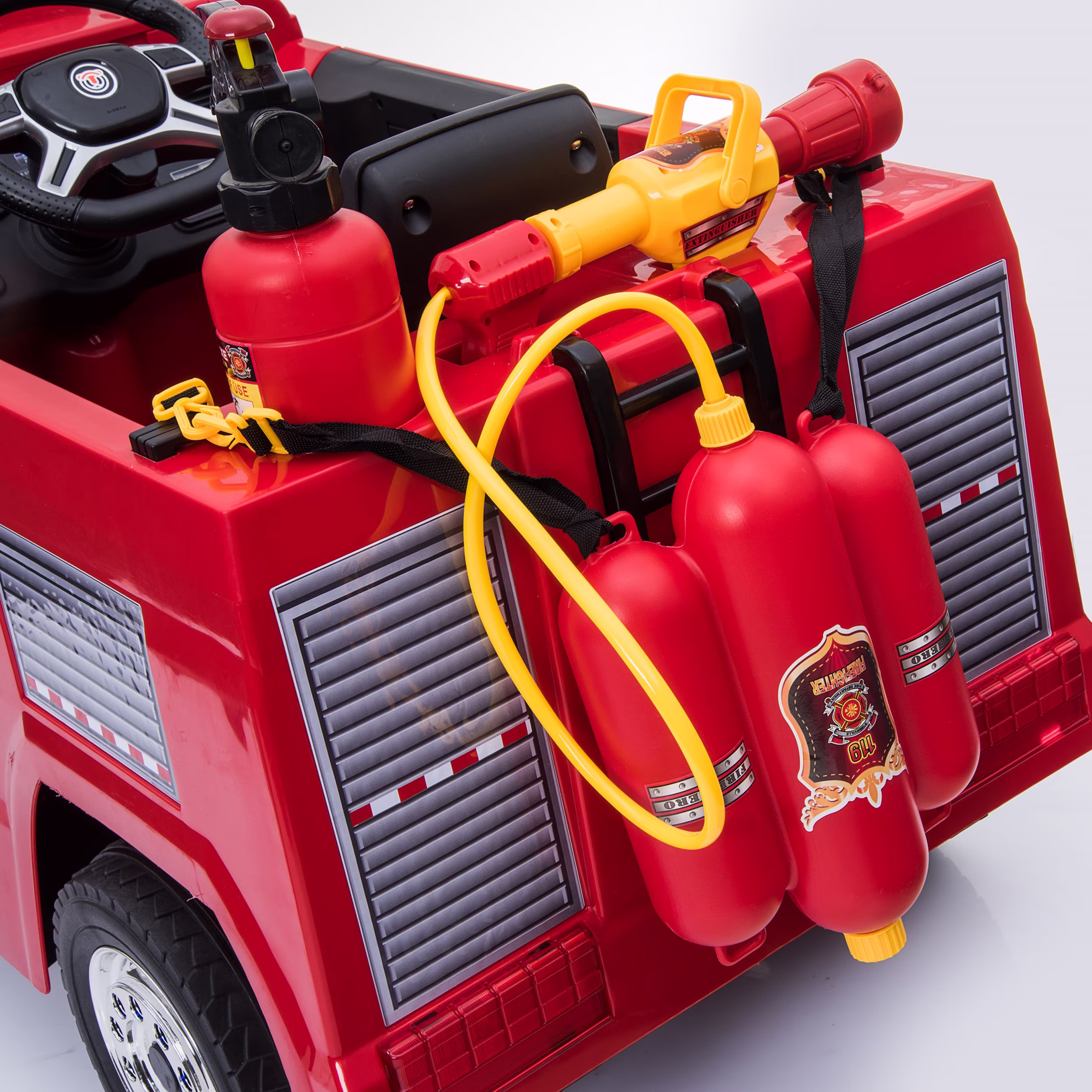 Blazin' Wheels 12V Battery Operated Fire Truck Ride-On Toy for Kids - Image 3