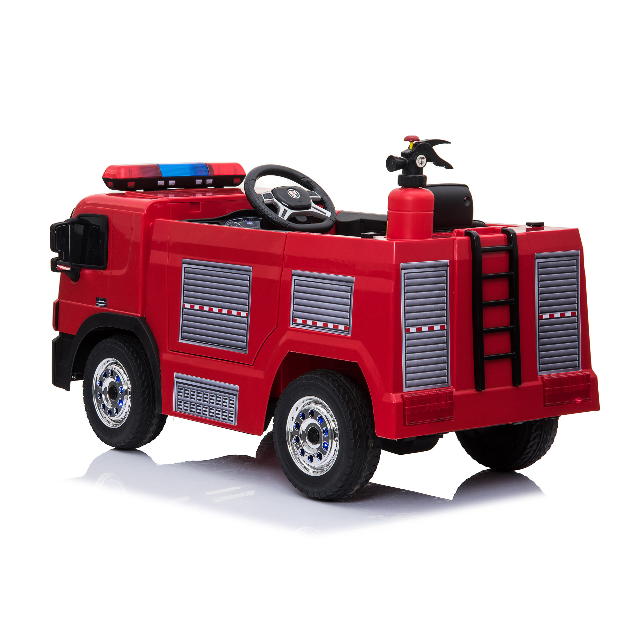 Blazin' Wheels 12V Battery Operated Fire Truck Ride-On Toy for Kids - Image 4