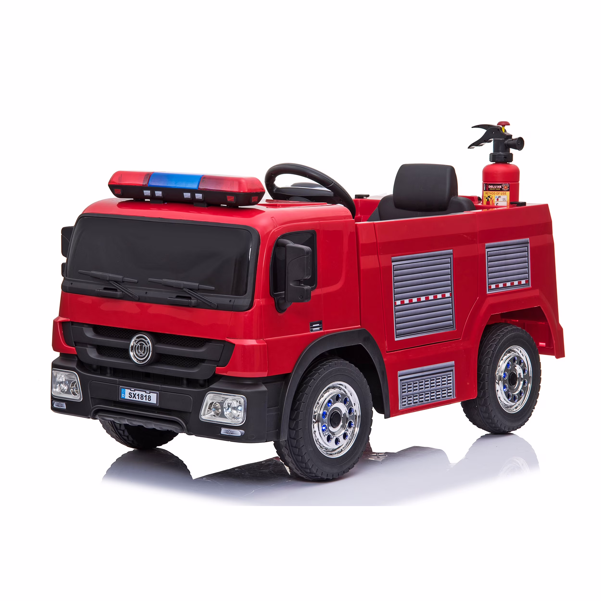 Blazin' Wheels 12V Battery Operated Fire Truck Ride-On Toy for Kids