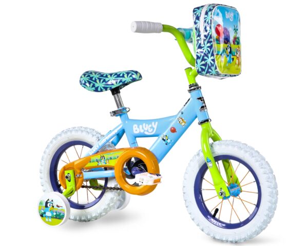 Bluey 12-inch Girls Bike with Training Wheels by Dynacraft, Coaster Brake, Steel Frame, Ages 3–5, 1-Count