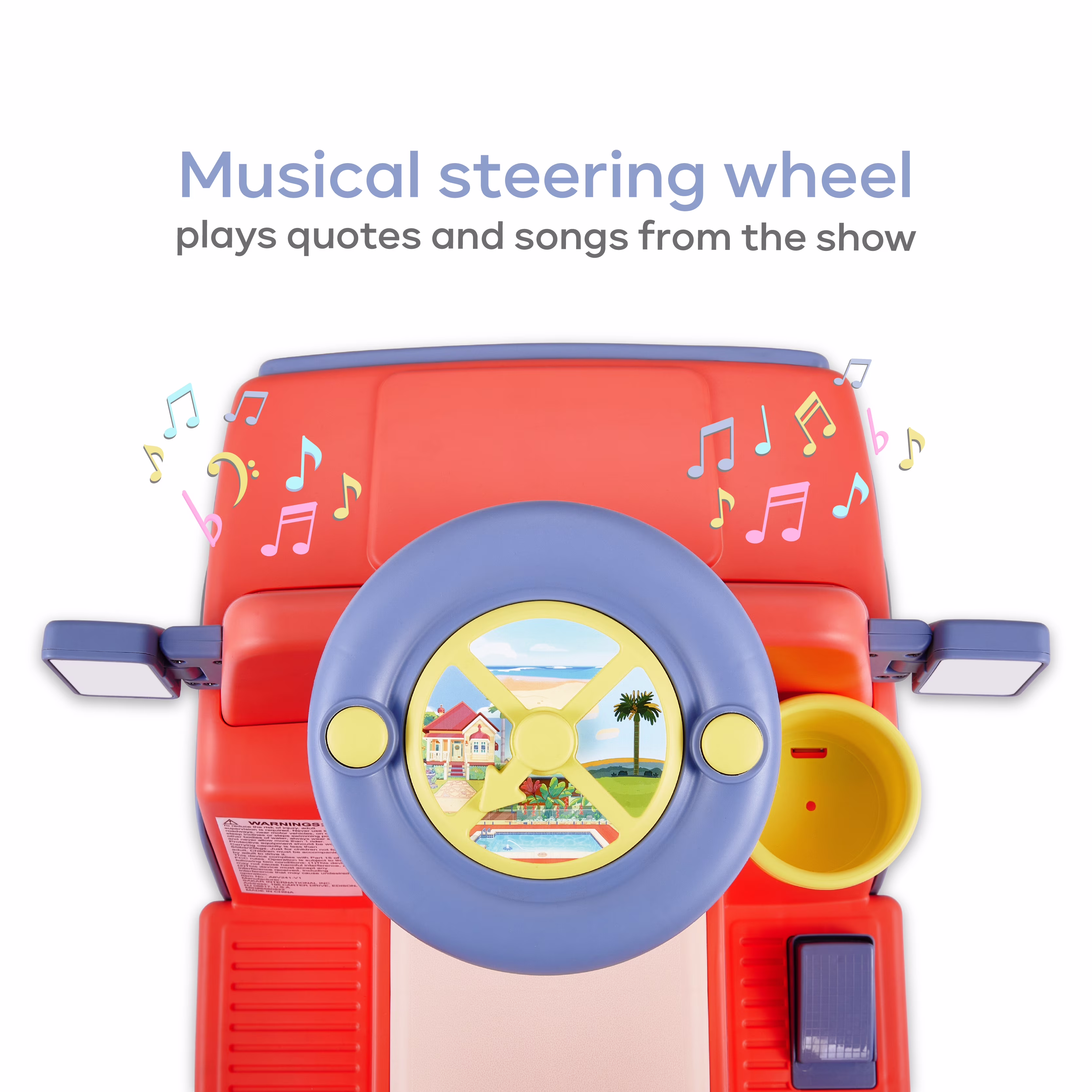 Bluey 6V Battery-Powered Kids Ride-On Car with Built-In Sound Effects, Great Gift for Toddlers Ages 2 and Up - Image 3