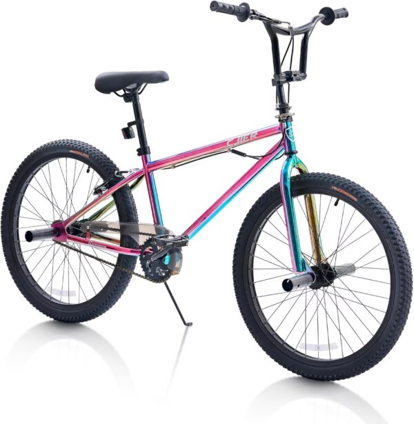 BMX Bike, 20 inch Kids Bike, DEYGIA Bikes for Kids 6-14, Boys Bike with 4 Pegs, High-Carbon Steel BMX Frame, 360 Handlebar Rotation, Jet Fuel Finish
