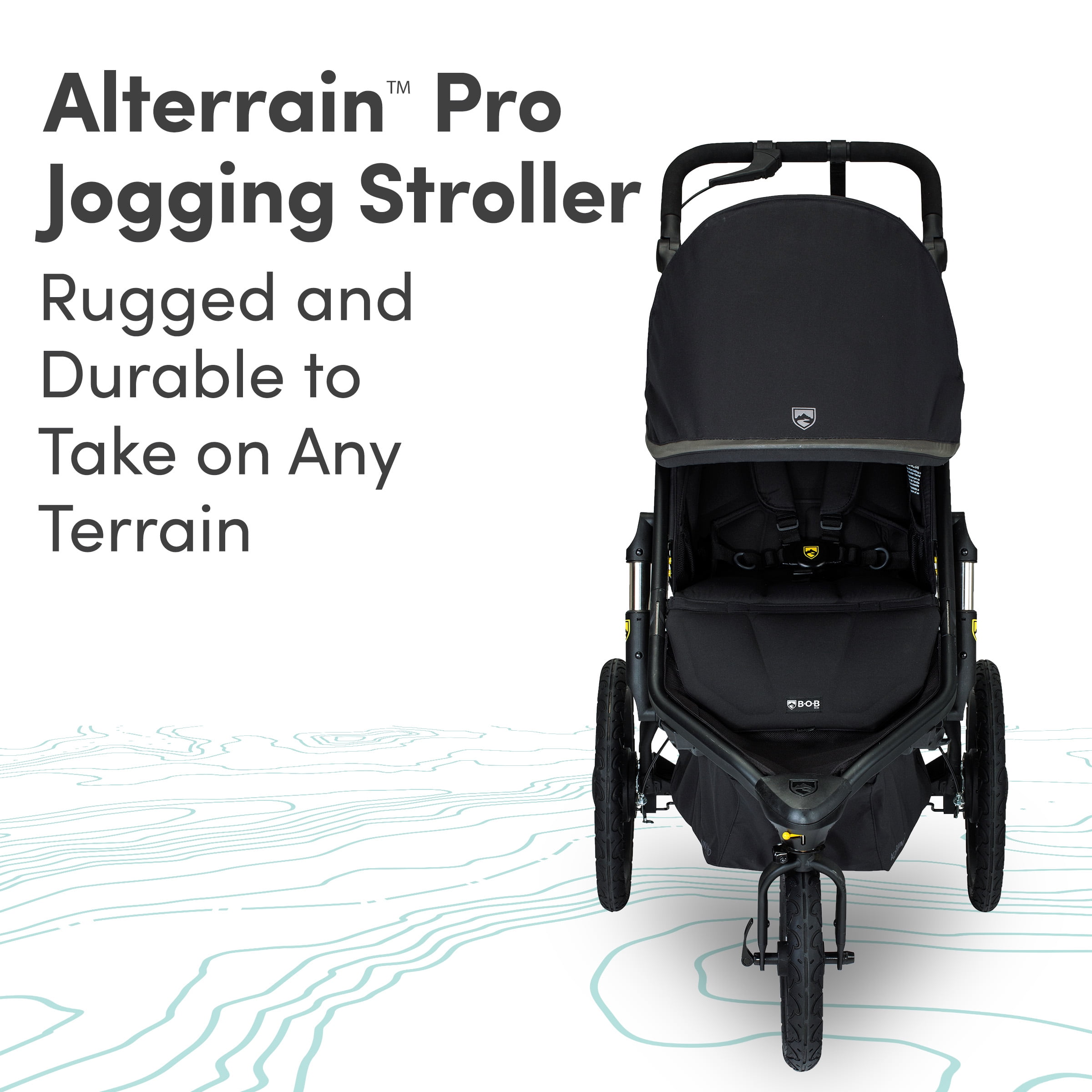 BOB Gear Alterrain Pro Jogging Stroller, All-Weather, SmoothShox Suspension, Black - Image 5