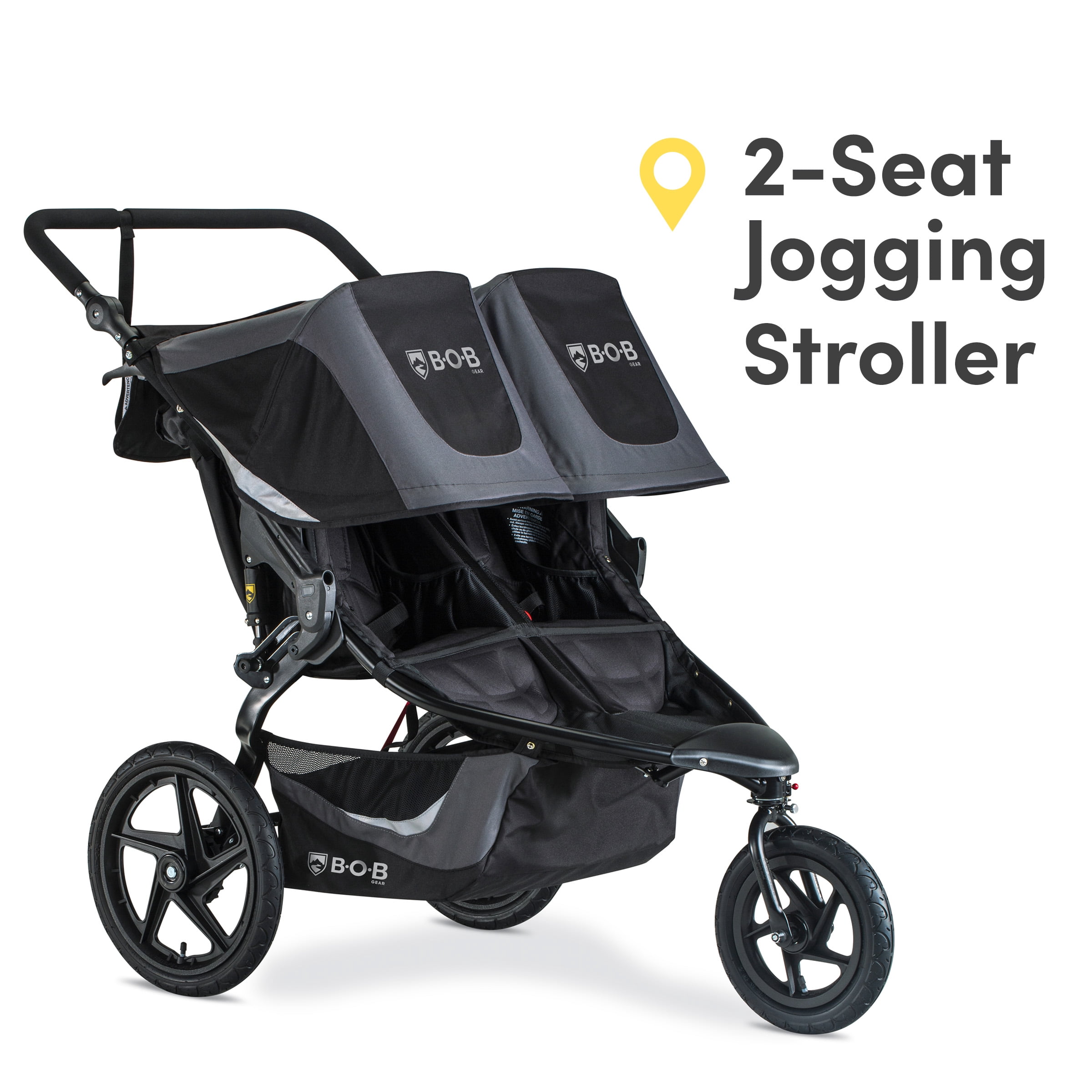 BOB Gear Revolution Flex 3.0 Duallie Jogging Stroller, Graphite Black - Image 3