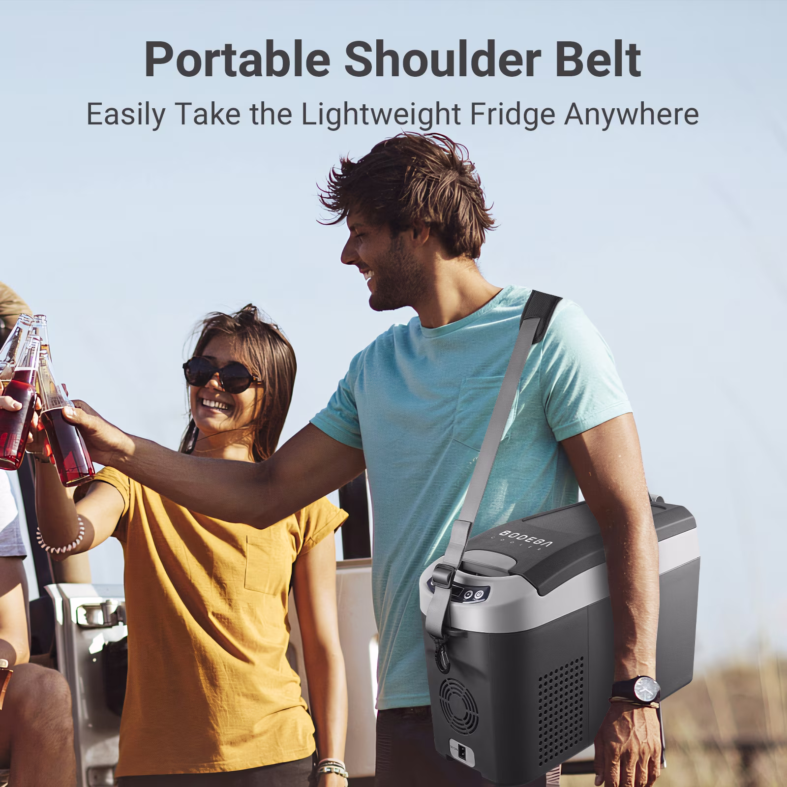 BODEGA 12 Volt Car Refrigerator 16 Quart Car Cooler Small Freezer with 12/24V DC(-4℉~68℉), Portable Mini Car Fridge for Outdoor, Vehicles, Camping, Travel - Image 5