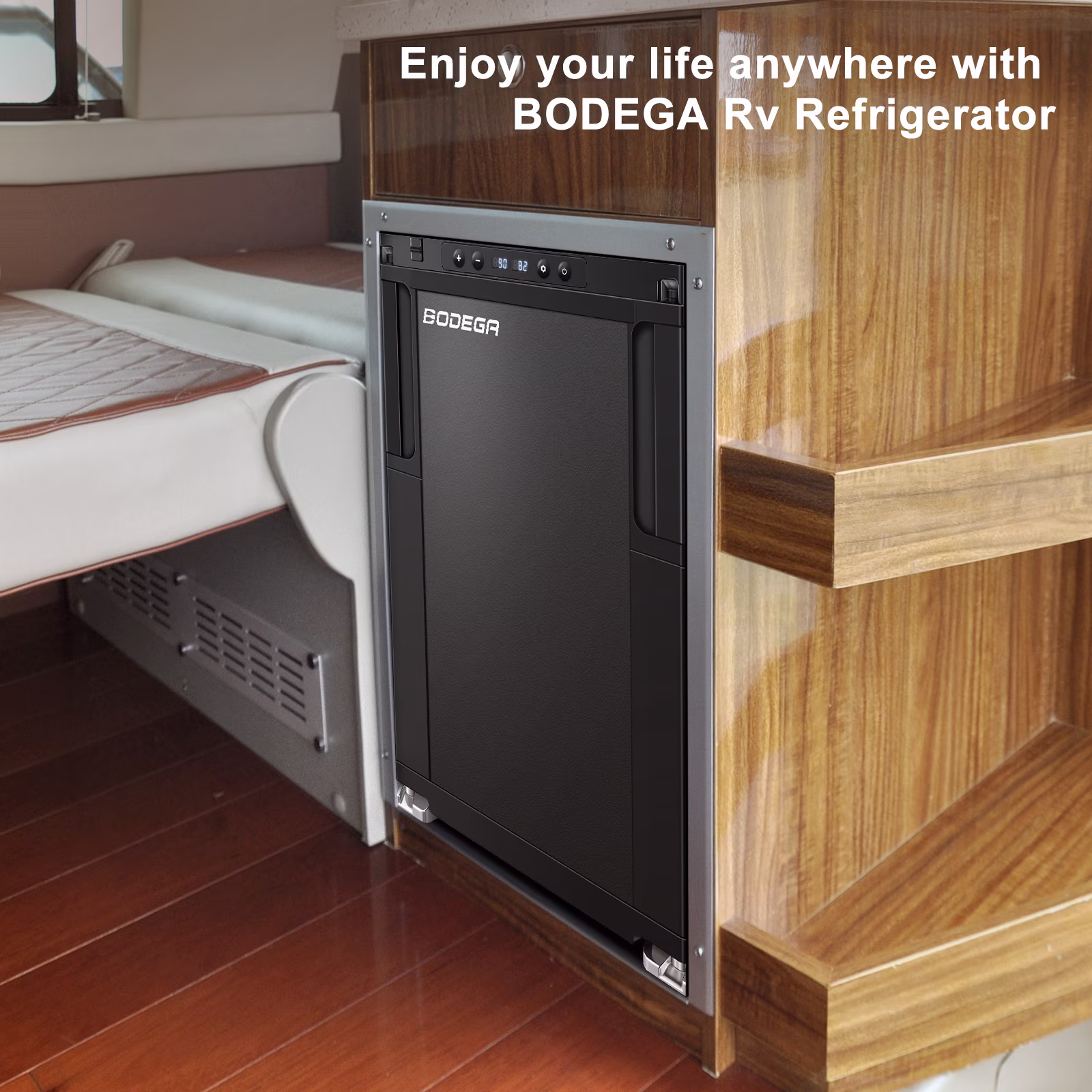 BODEGA Camper Fridge RV Refrigerator Electric Car Cooler - 12 Volt Freezer Compressor for Refrigerated Rruits and Vegetables - 45L - Image 3