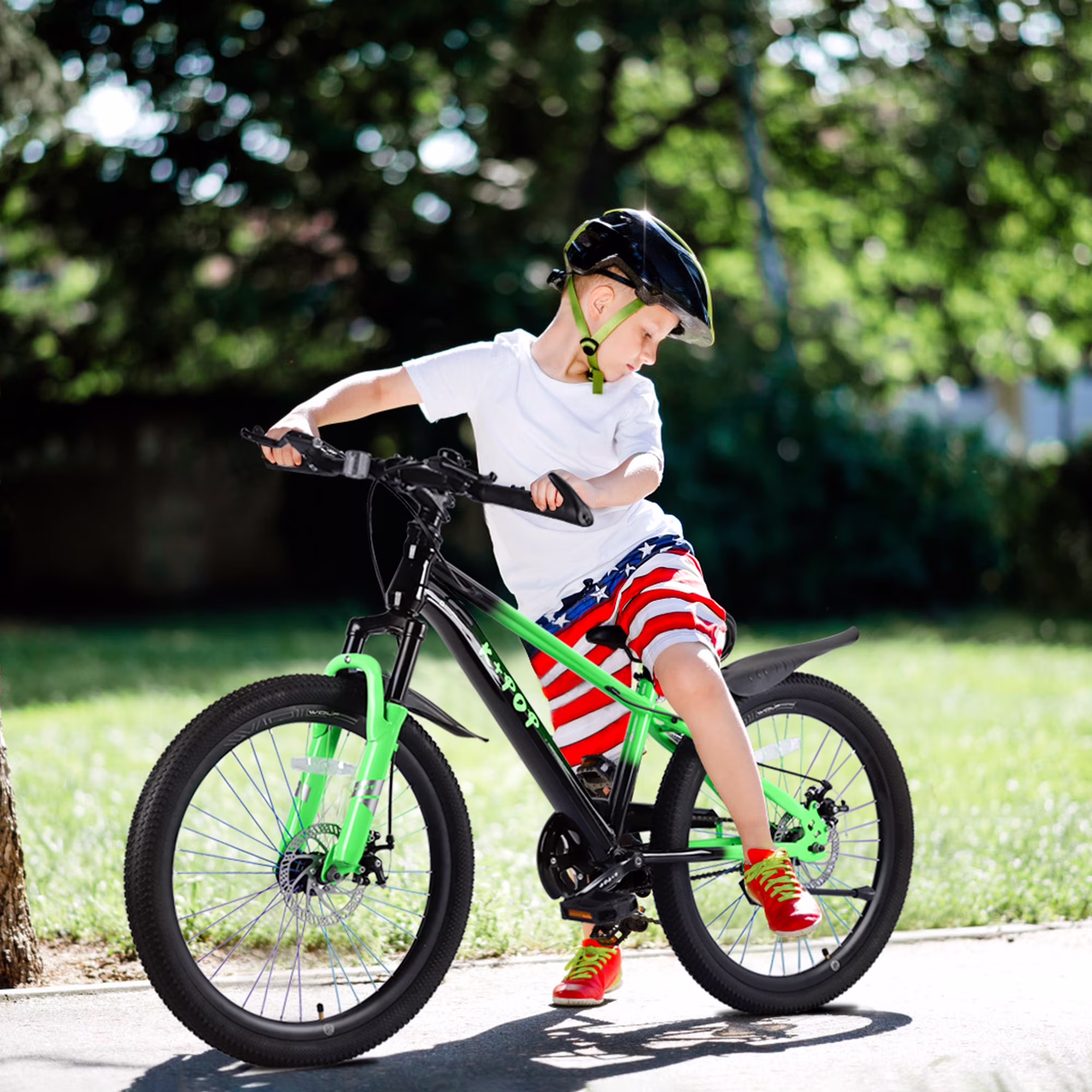 Bstjewey 20/24 Inch Kids Mountain Bike, Dual Disc Brakes, Suspension Fork, Ages 7 - Image 3