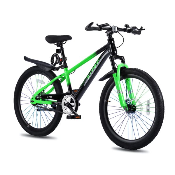 Bstjewey 20/24 Inch Kids Mountain Bike, Dual Disc Brakes, Suspension Fork, Ages 7