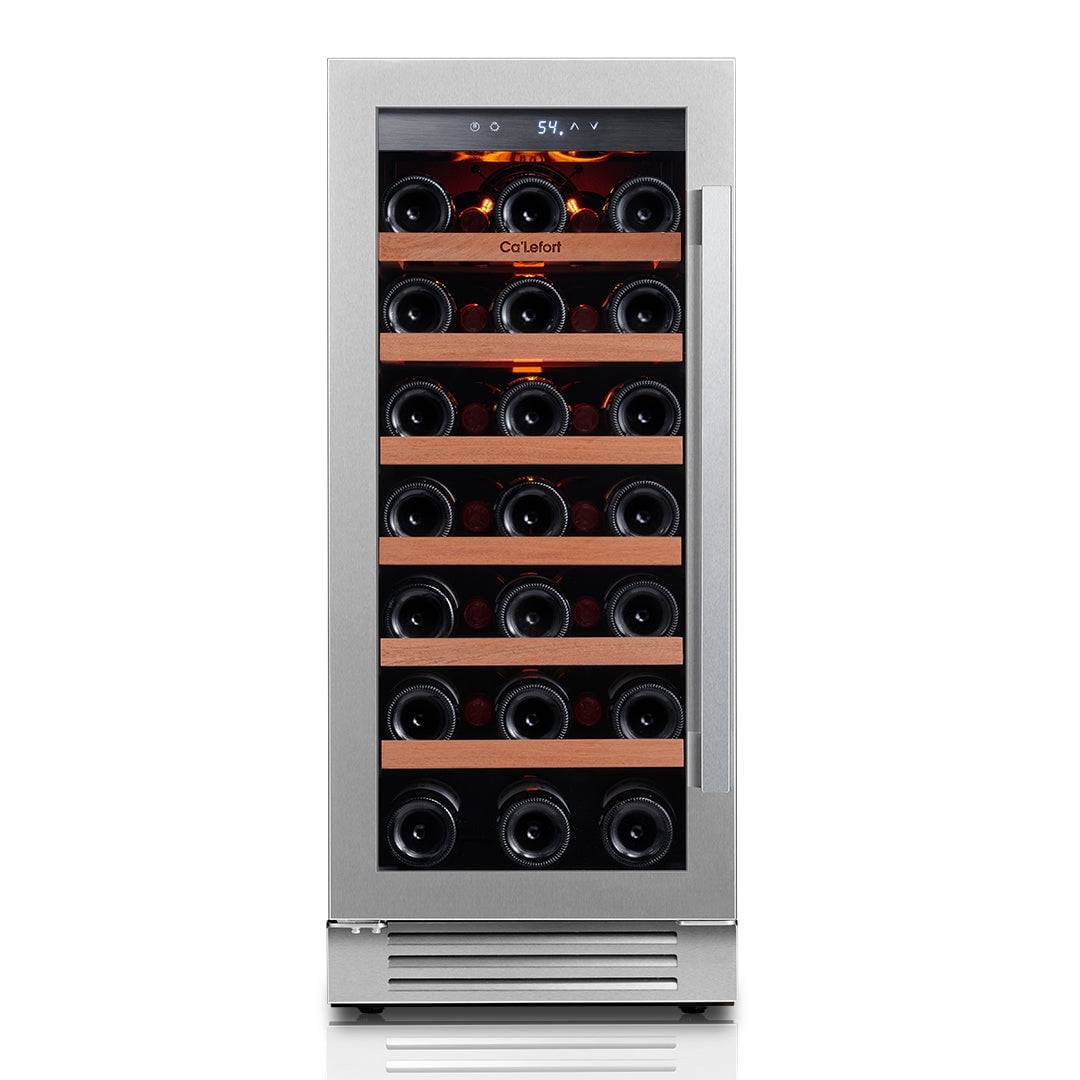 Ca'Lefort 33 Bottle Wine Refrigerator and Cooler, 15 inch Wine Fridge with Glass Door for Home/Office, Built-in & Freestanding(Left Opening) - Image 3