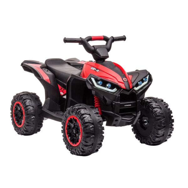 CazToi 12V Kids Ride On Toy ATV Electric ATV with Remote Control, Music, Horn, Monitor Display, LED Lights, Treaded Tires for Toddlers 3