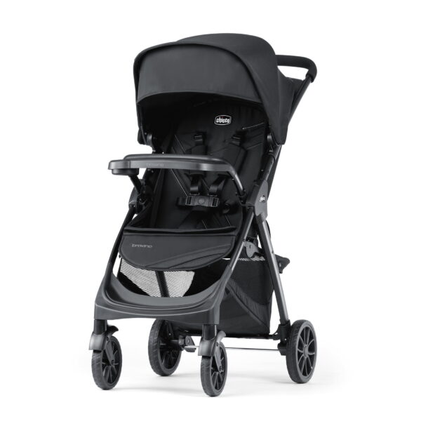 Chicco Bravino™ Lightweight Stroller, One-Hand Quick Fold, 3-Position Recline, Accepts Chicco Infant Car Seats - Ravine (Black)