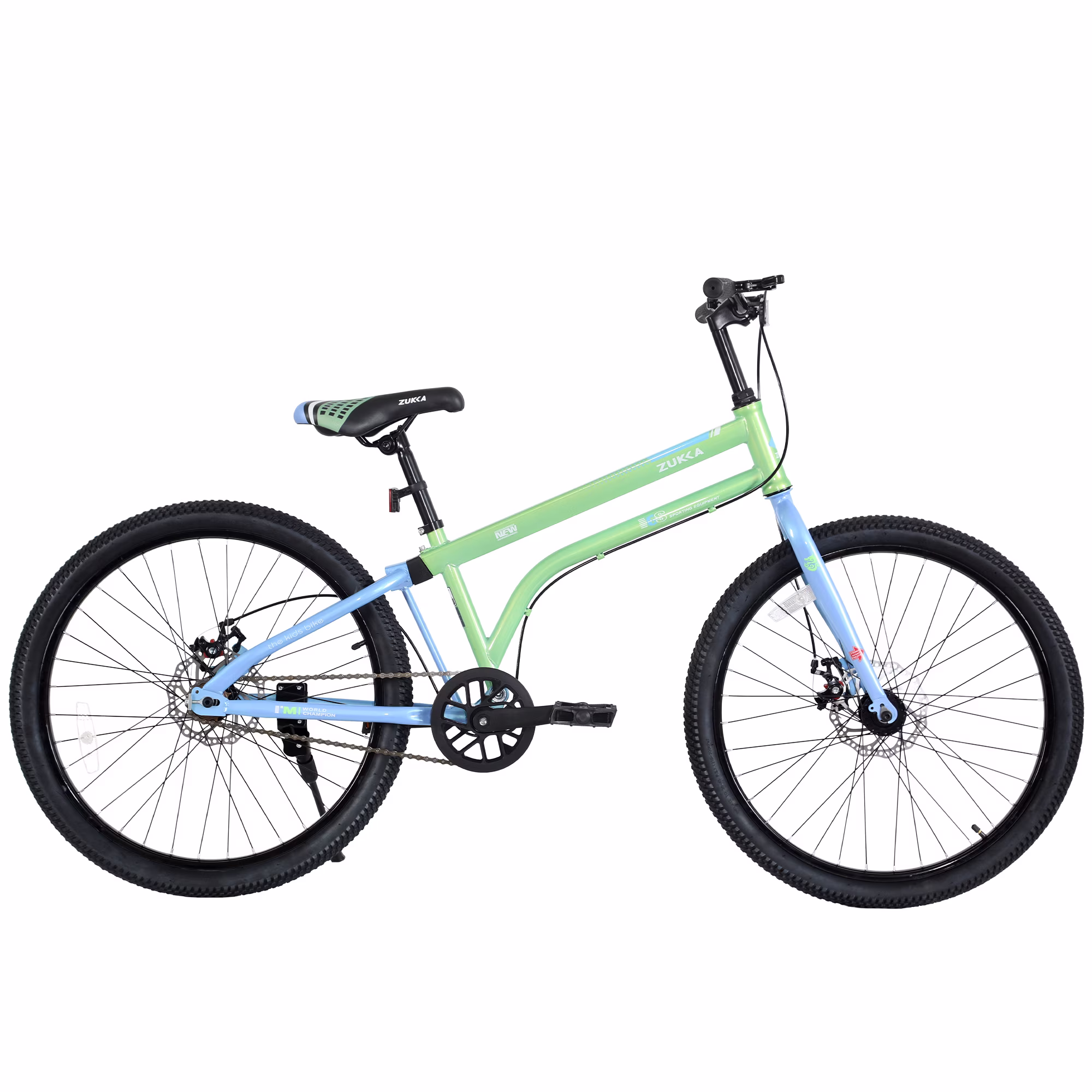 Cirayno 24" Kids Bikes for Boys Girls Age 10+, Single Speed Steel Frame Children Bike Bicycle with Dual Disc Brakes, Fits Riders 4'8"-5'2", Green - Image 2