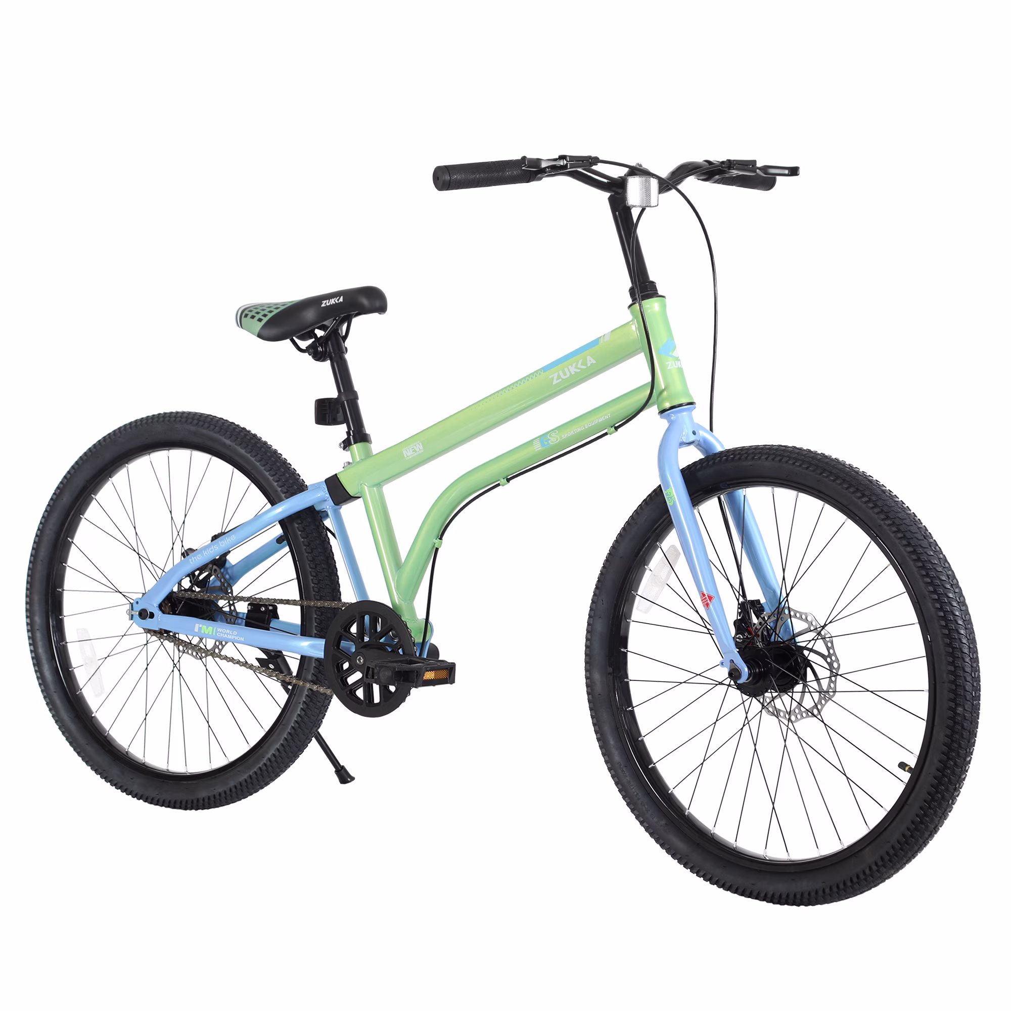 Cirayno 24" Kids Bikes for Boys Girls Age 10+, Single Speed Steel Frame Children Bike Bicycle with Dual Disc Brakes, Fits Riders 4'8"-5'2", Green
