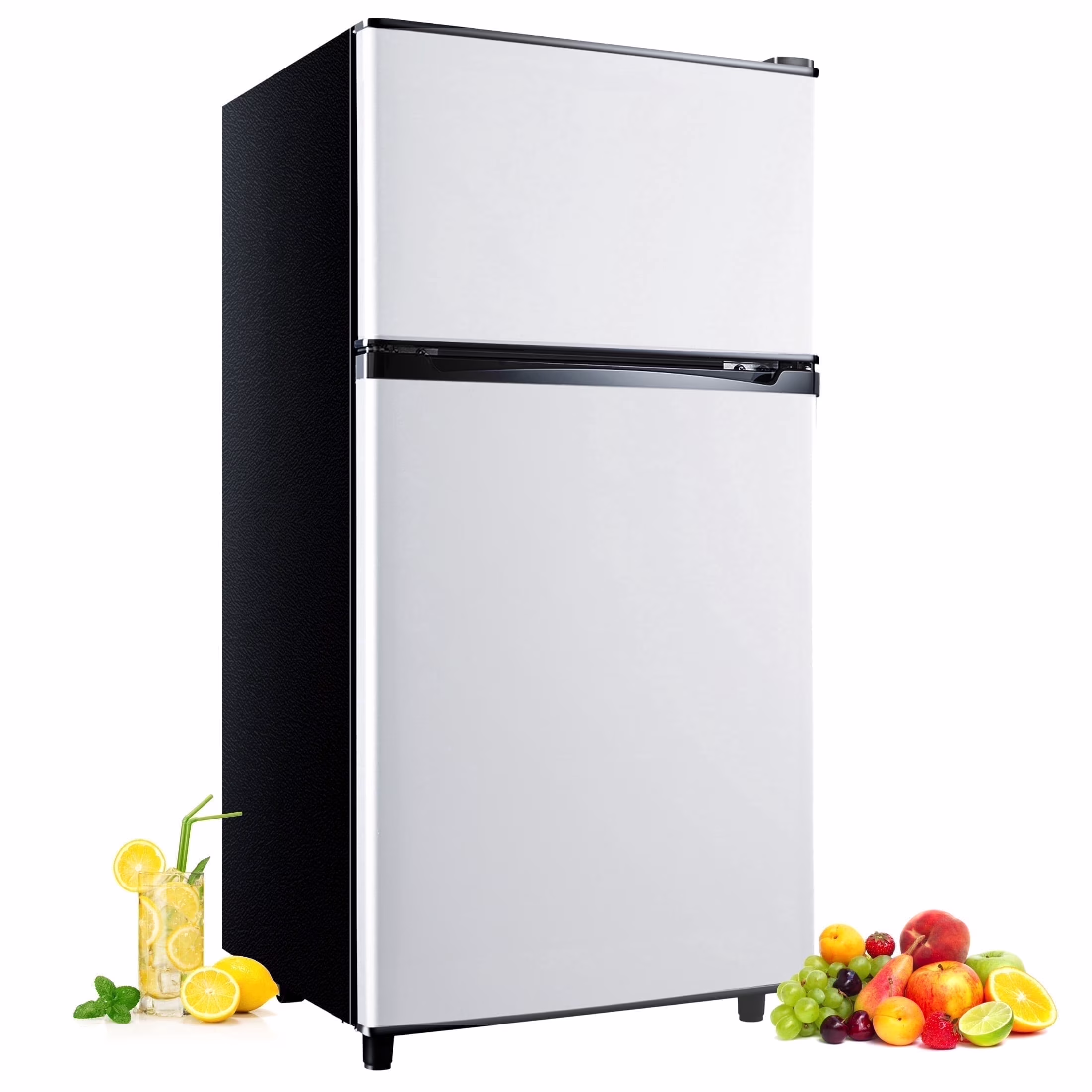 Compact Mini Fridge with Freezer,3.5 Cu.Ft 2-Door Refrigerator,Ideal for Dorm,Office,Bedroom,7 Temp Settings,Adjustable Shelves,Silver - Image 5