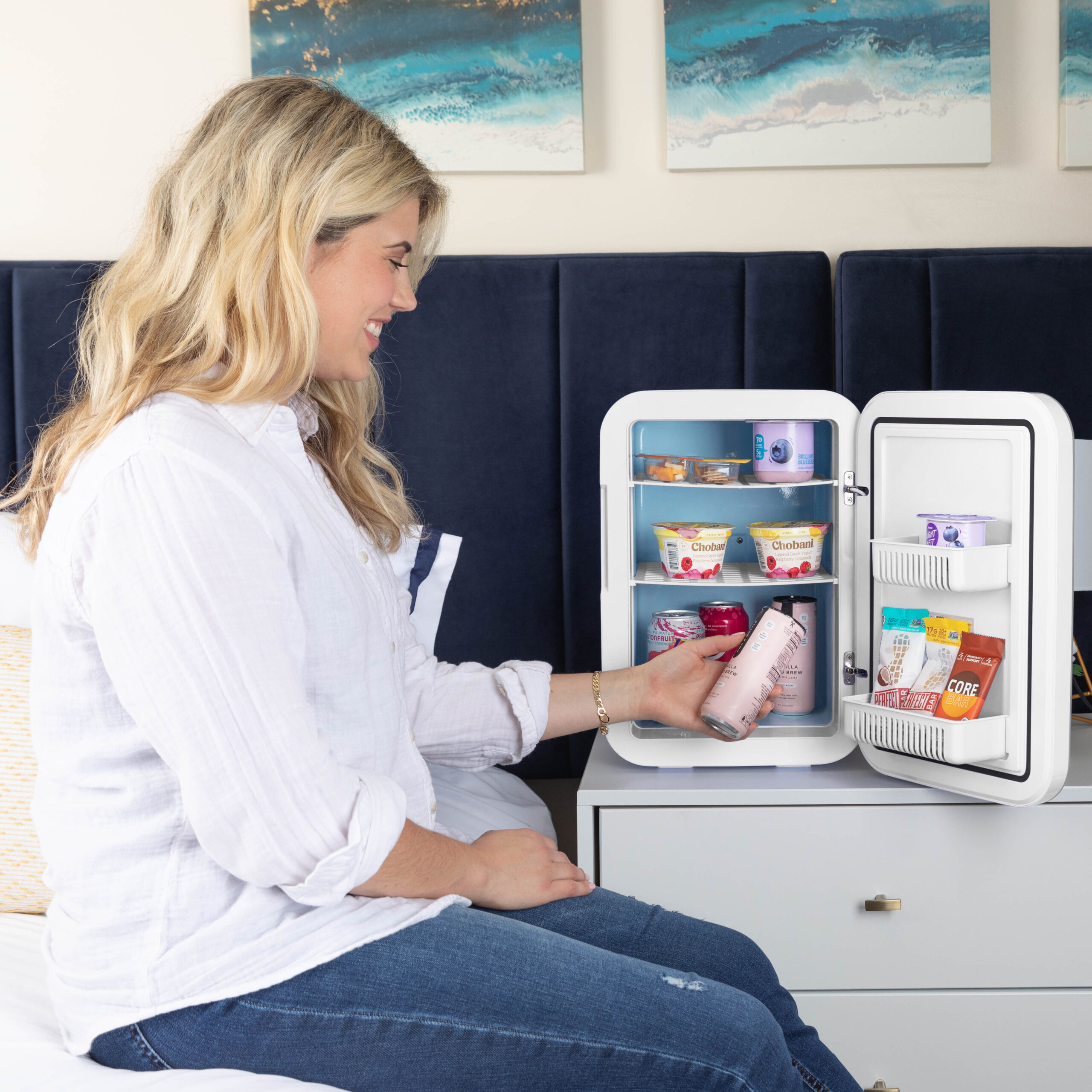 Cooluli Concord 20-Liter Compact Cooler/Warmer Mini Fridge, White - Image 5
