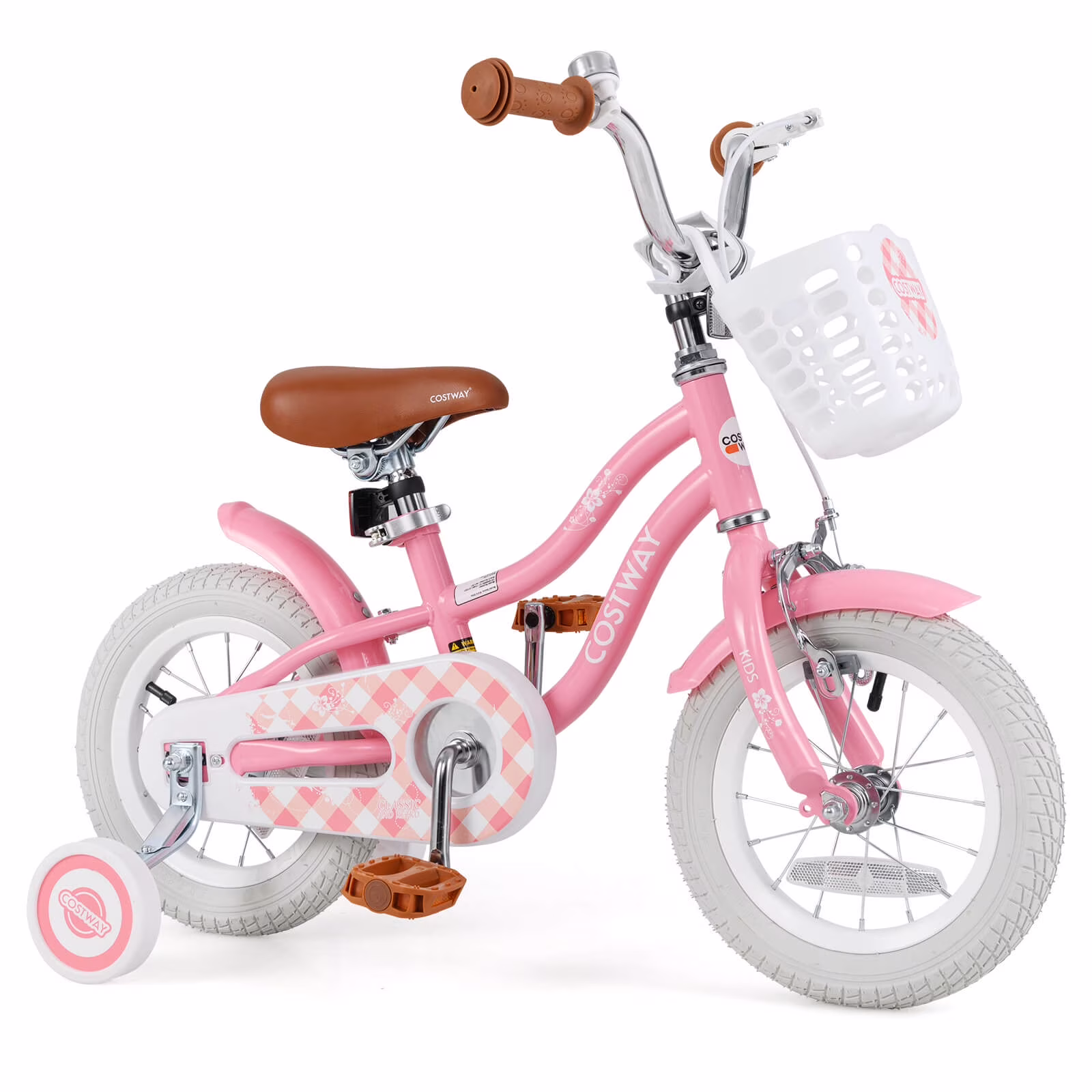 Costway 12" Kid’s Bike for 3-4 Years Old Children Bicycle with Front Handbrake Red