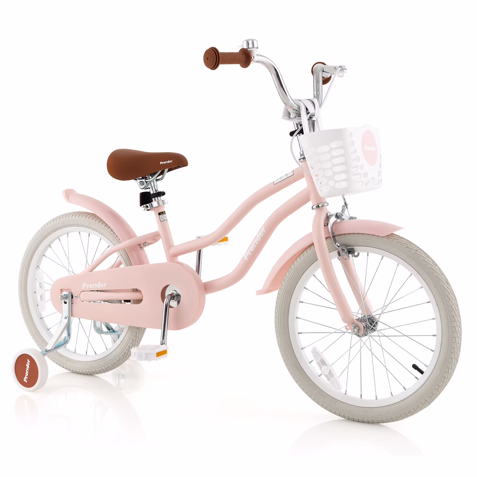 Costway 18'' Kids Bike Toddler Bicycle with Training Wheel Kickstand for 4-8 Years Old Pink