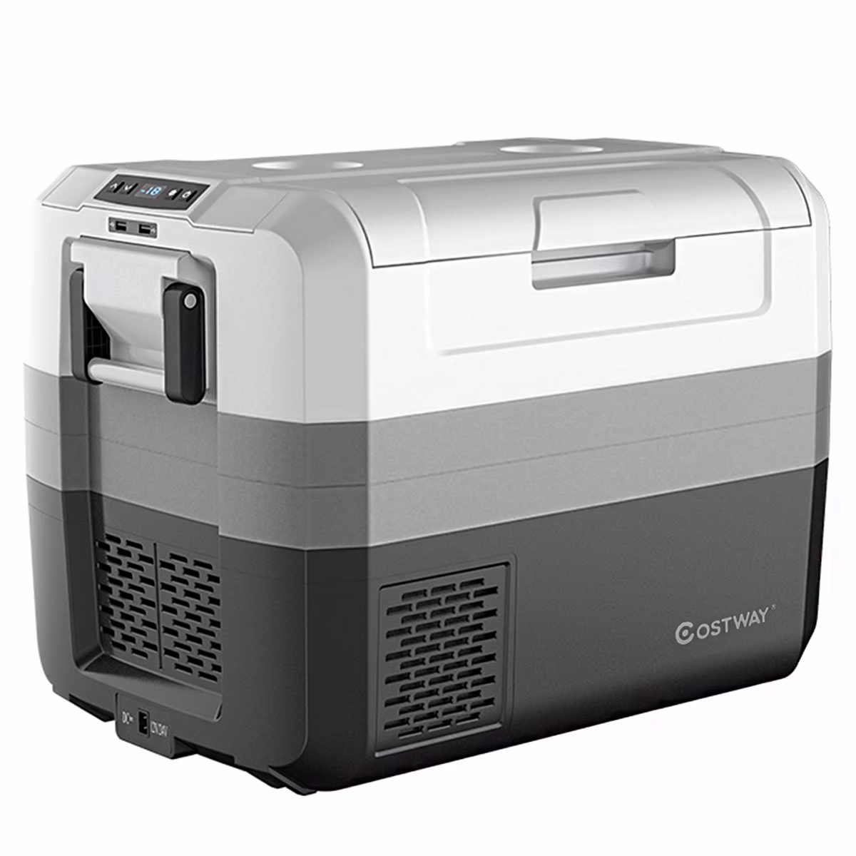 Costway 58 Quart Portable Electric Car Cooler Refrigerator Compressor Freezer for RVs Camping