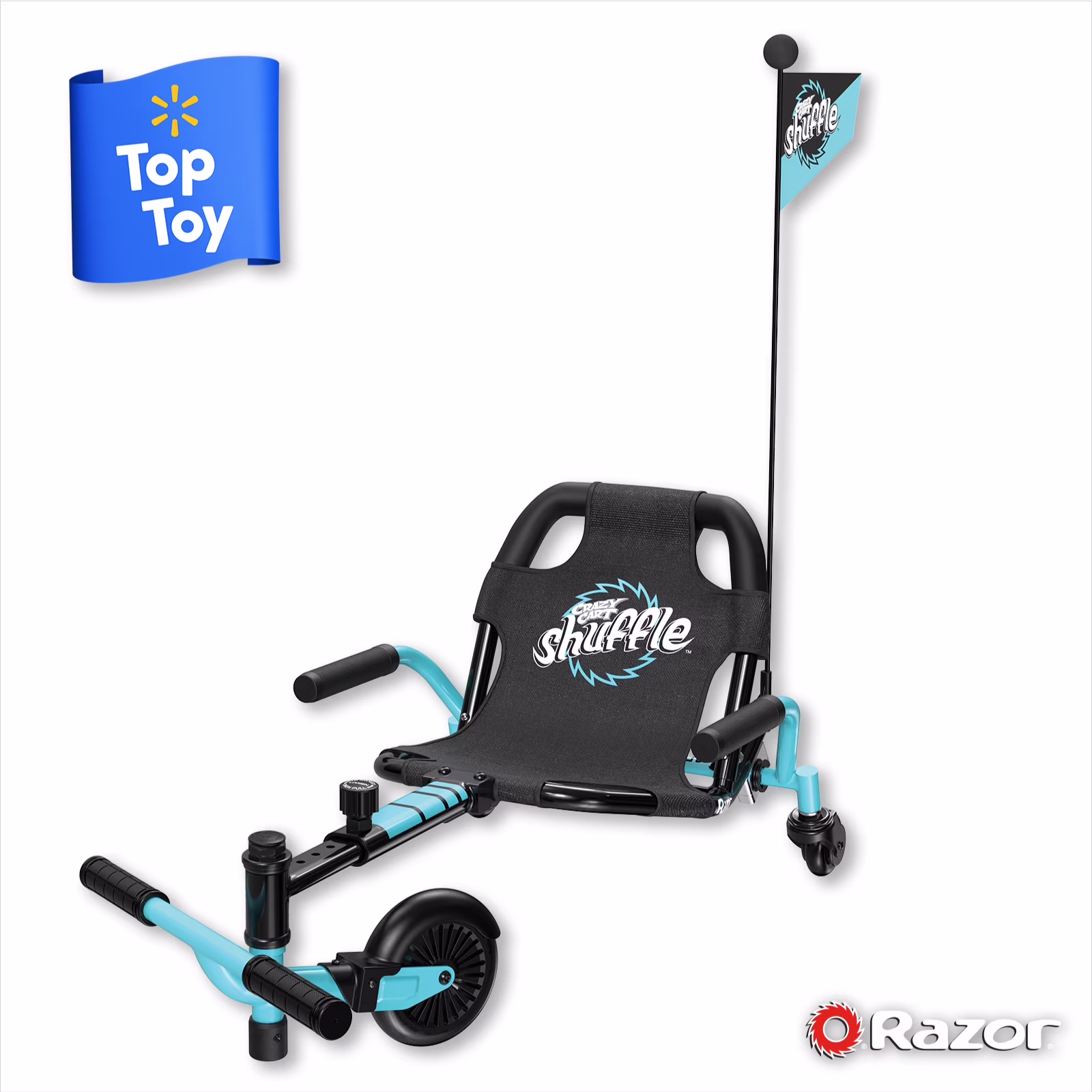 Crazy Cart Shuffle by Razor, Kid-Powered Drifting Go-Kart, Ride-on for Ages 4+, Adjustable Frame - Image 5