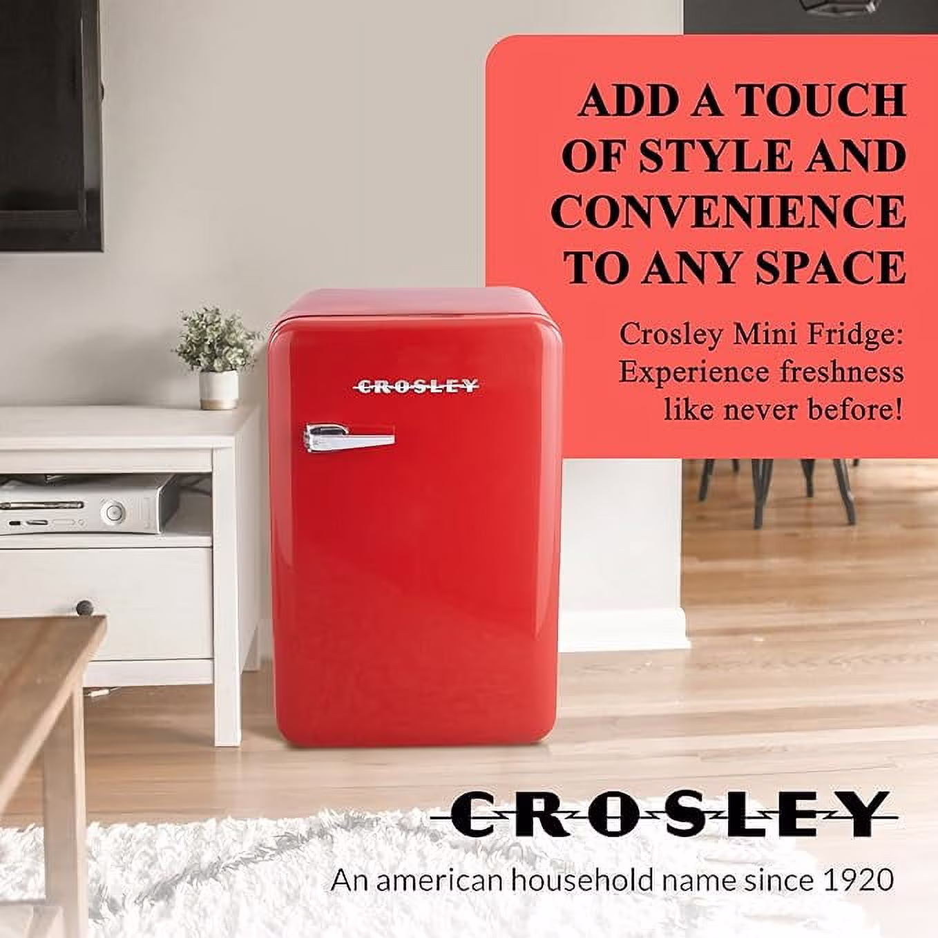 Crosley Classic Series 3.2 Cuft 1-Door Compact Refrigerator, Retro Red - Image 2