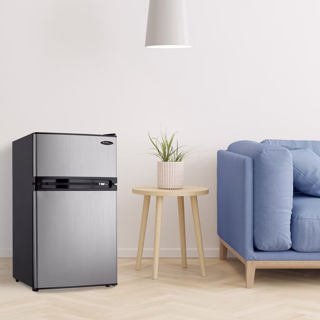 Danby Designer 3.1 cu. ft. 2-door Compact Fridge in Stainless Steel Look DCR031B1BSLDD - Image 2