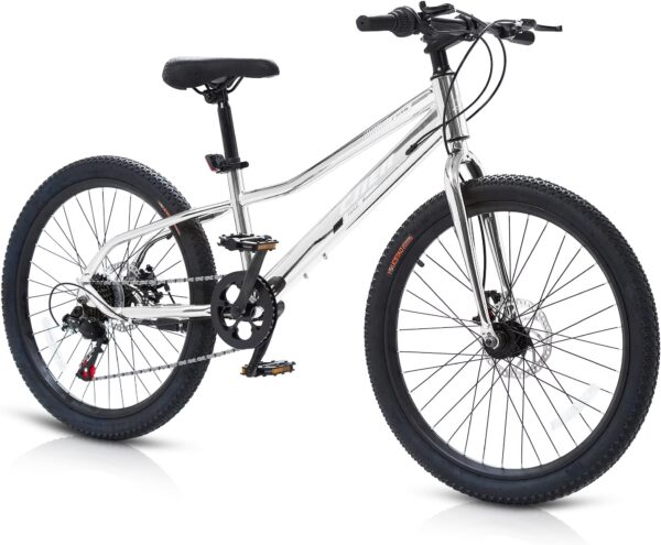 DEYGIA 24" Kids Mountain Bike 7-Speed Disc Brakes Steel Frame 6