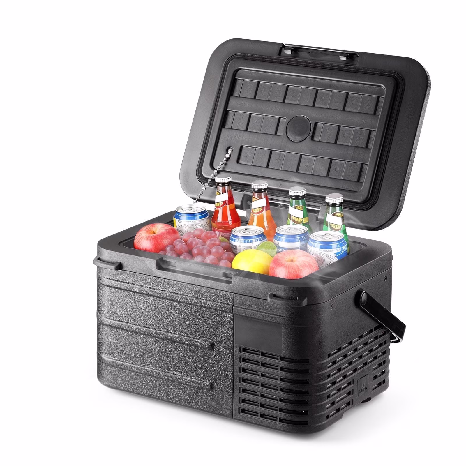 Dimedeal 12 V Car Refrigerator, 11QT Portable Electric Cooler, Compressor Fridge with Handle, -4℉-68℉, 12V/24V DC & 110-240V AC, Small Cooler for Truck, RV, Travel, Camping