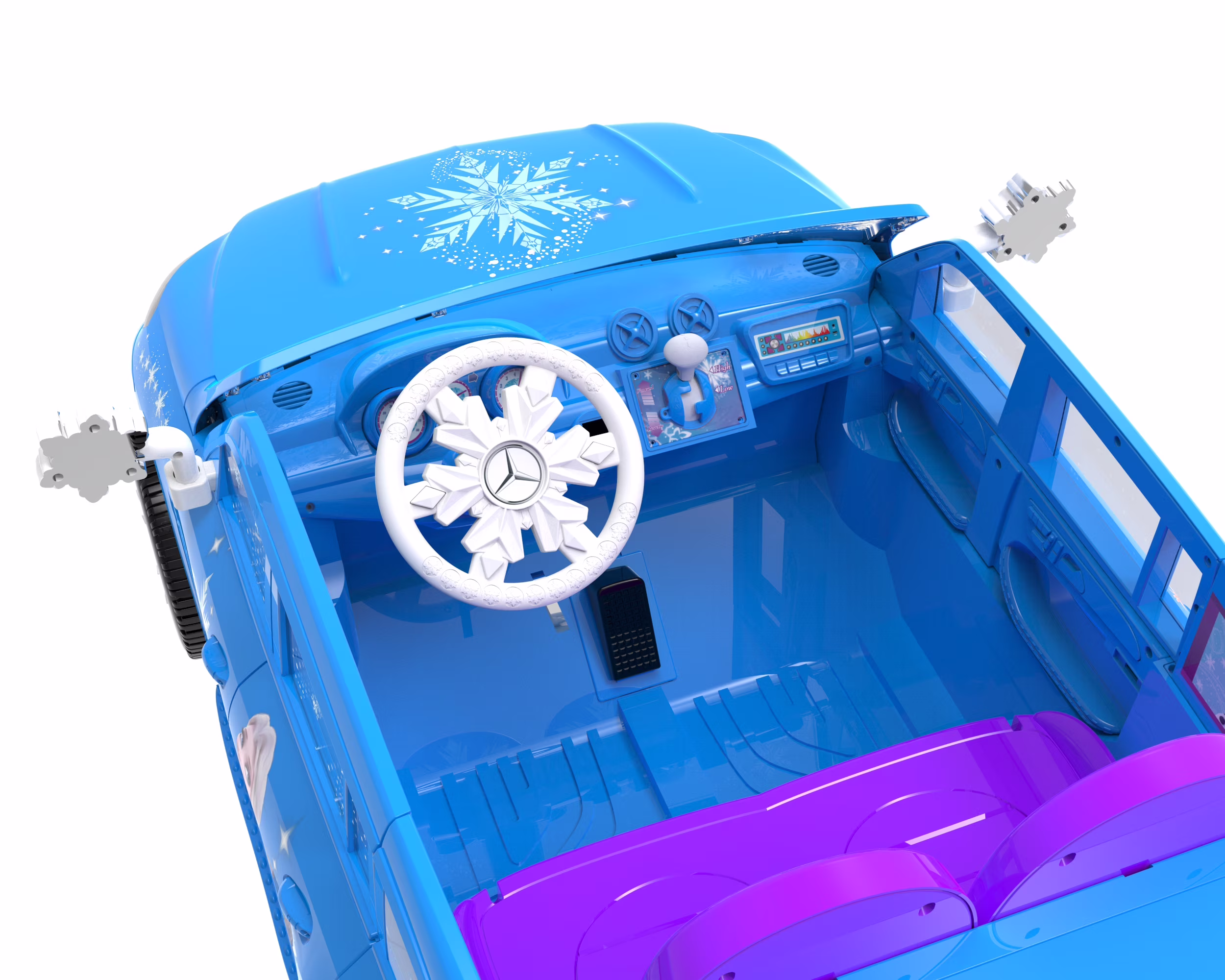 Disney Frozen 12V Battery Powered Ride-On Convertible with Remote Control for Ages 3 - Image 3