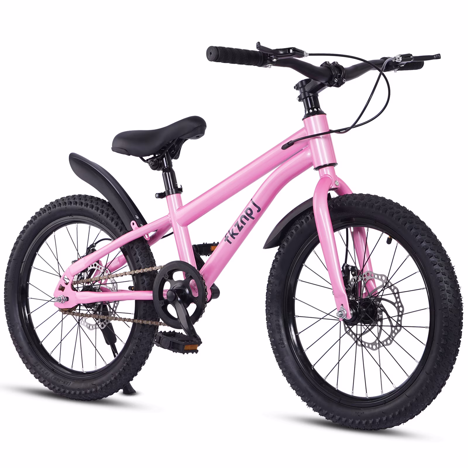Dolonm 20" Kids Bike for Ages 10-14, Boys Girls Cruiser Bicycle with High Carbon Steel Frame and Dual Disc Brakes, Single Speed Beginner Bike, Pink