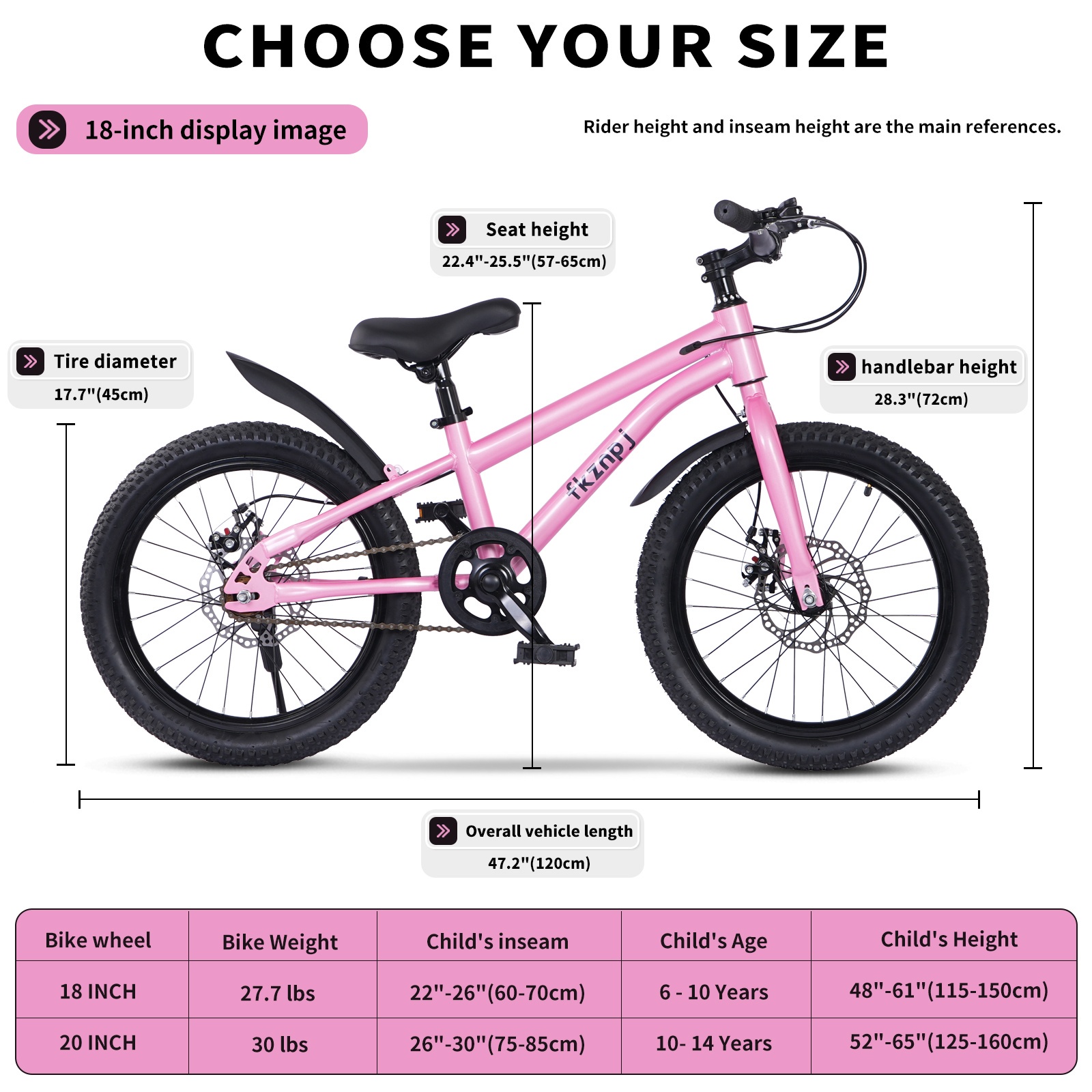 Dolonm 20" Kids Bike for Ages 10-14, Boys Girls Cruiser Bicycle with High Carbon Steel Frame and Dual Disc Brakes, Single Speed Beginner Bike, Pink - Image 5