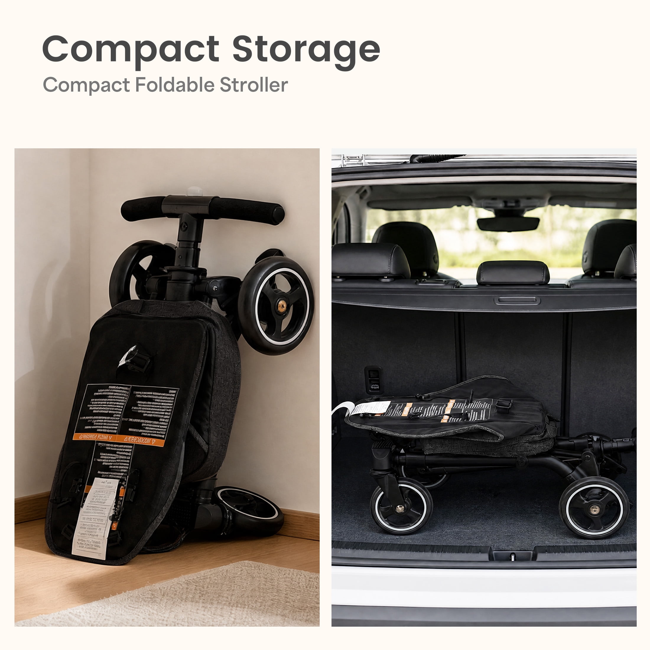 Dream On Me Coast Rider 3-in-1 Lightweight Travel Stroller, Black - Image 4